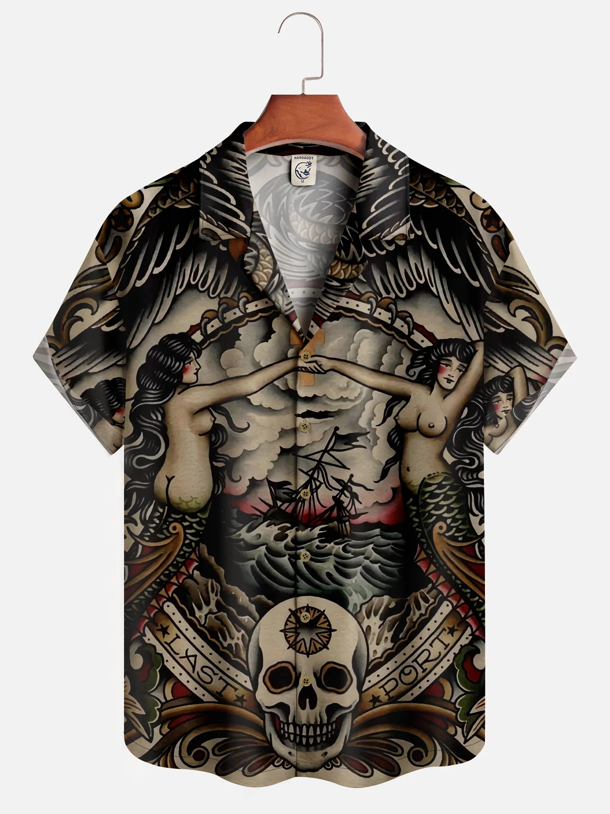 Moisture-wicking Art Vintage Tattoo Hawaiian Shirt