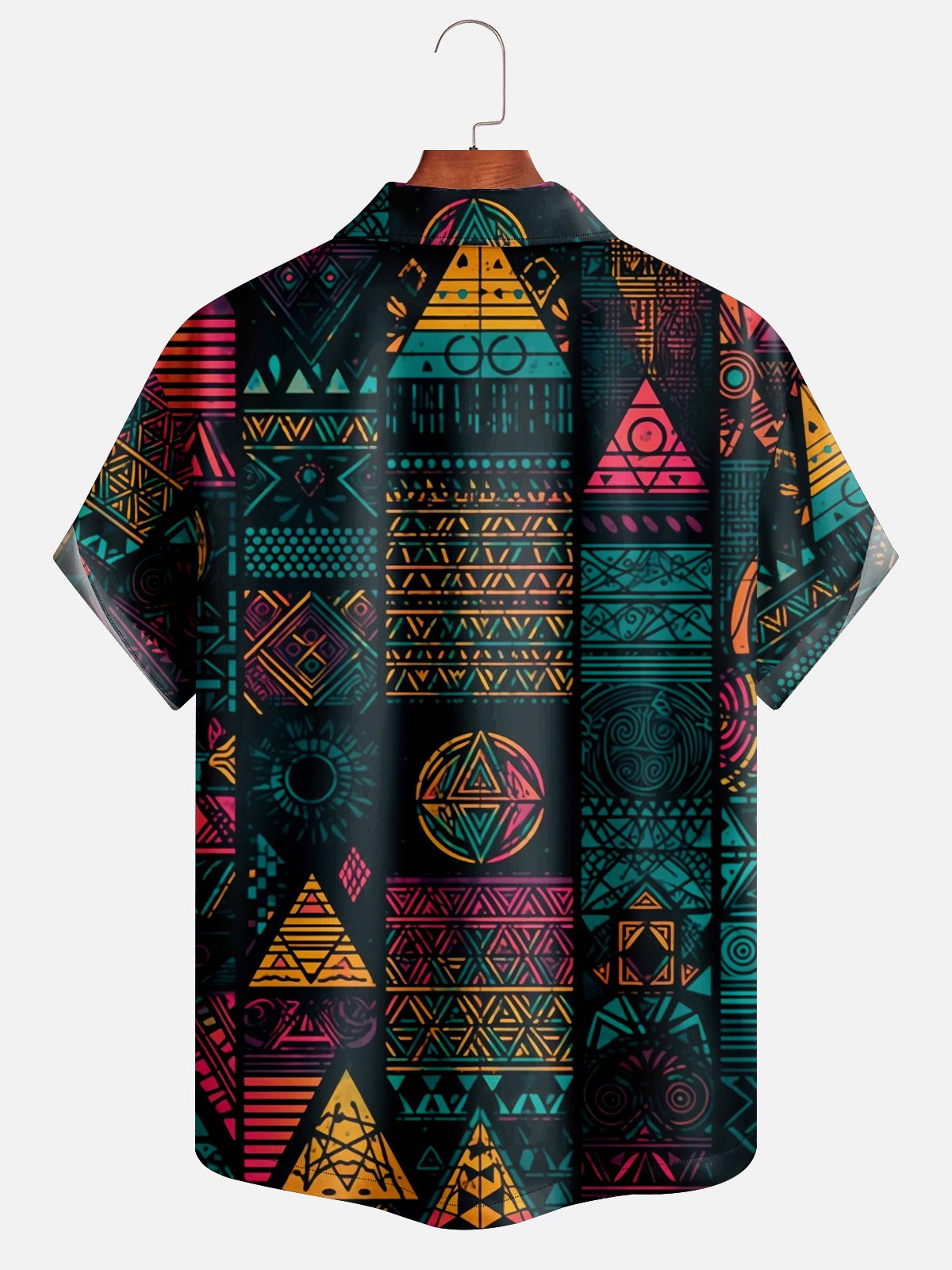 Moisture-wicking Abstract Geometric Art Painting Hawaiian Shirt