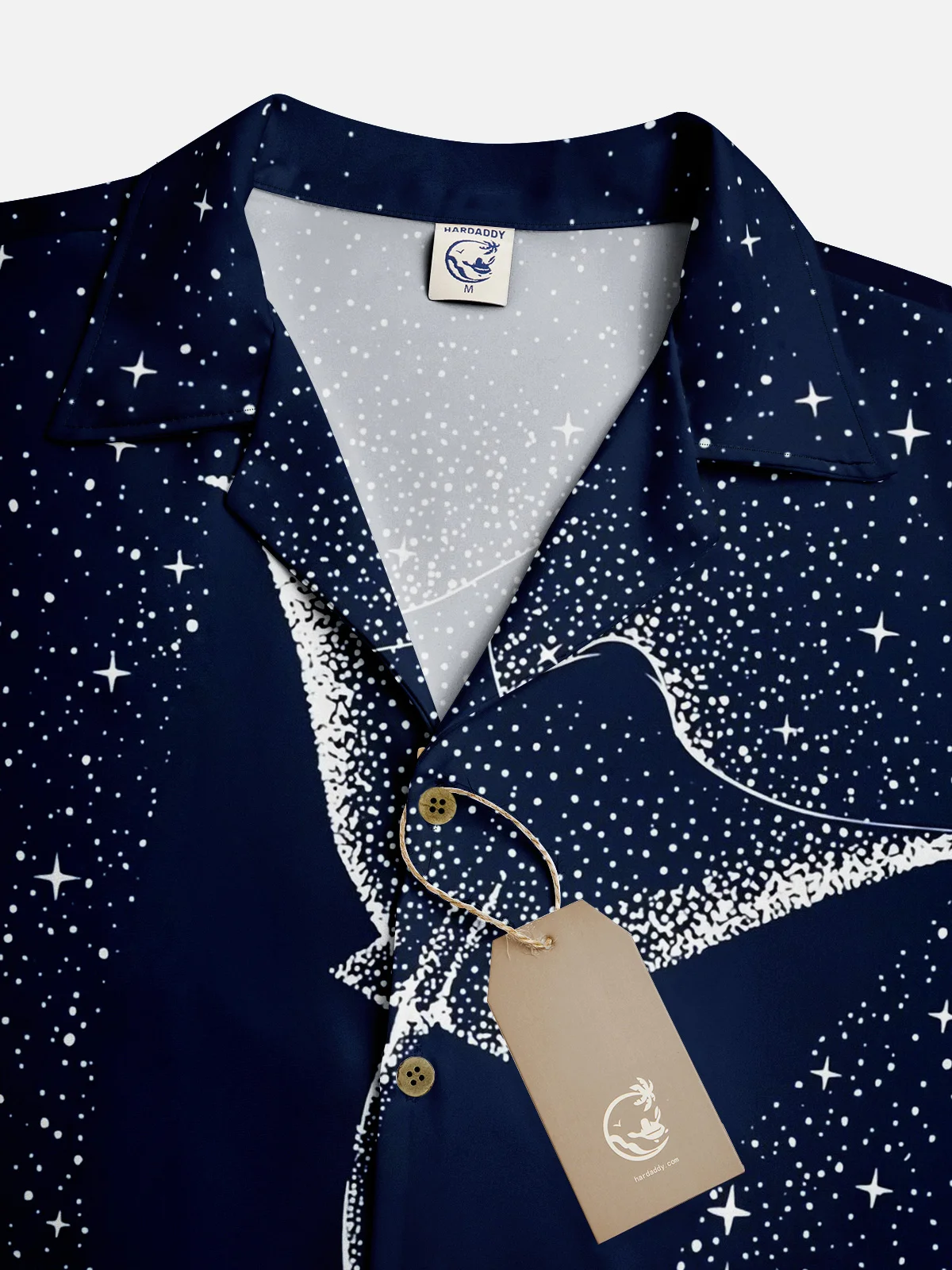 Moisture-wicking Ocean Art Starlight Manta Hawaiian Shirt