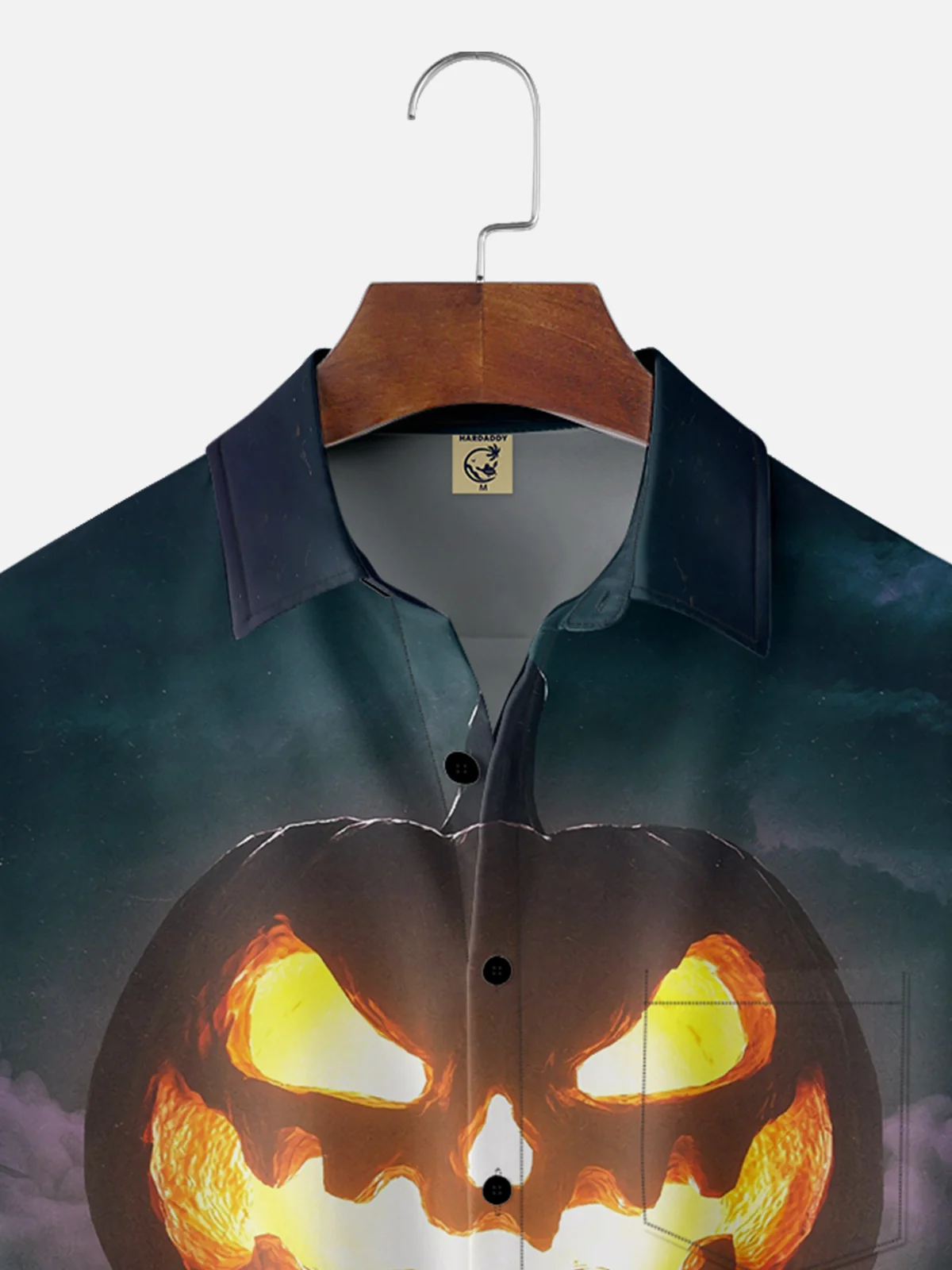 Moisture-wicking Halloween Giant Pumpkin Is Coming Chest Pocket Hawaiian Shirt