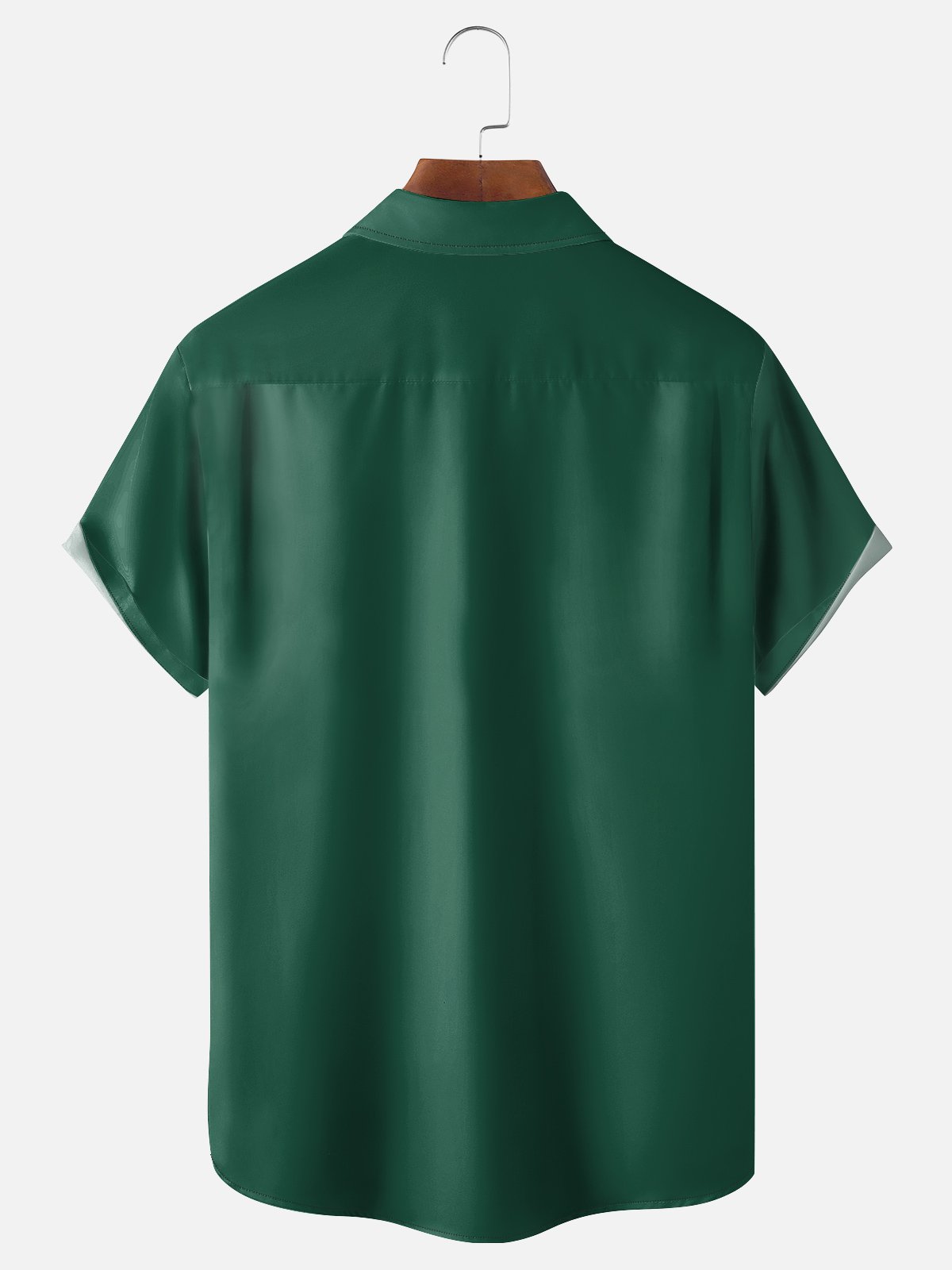 Moisture-wicking Christmas Duck Chest Pocket Bowling Shirt