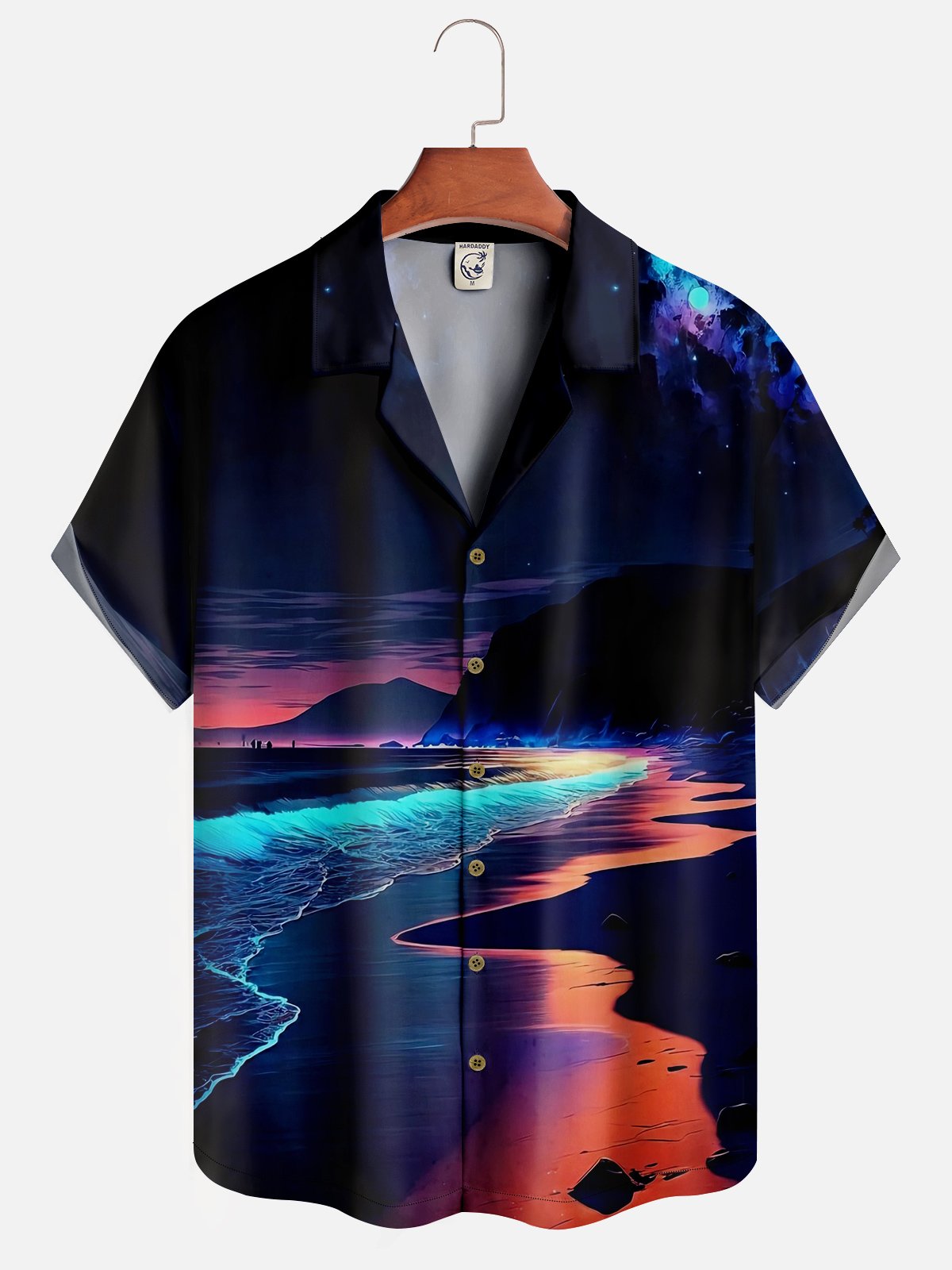 Moisture-wicking Ocean Beach Art Hawaiian Shirt