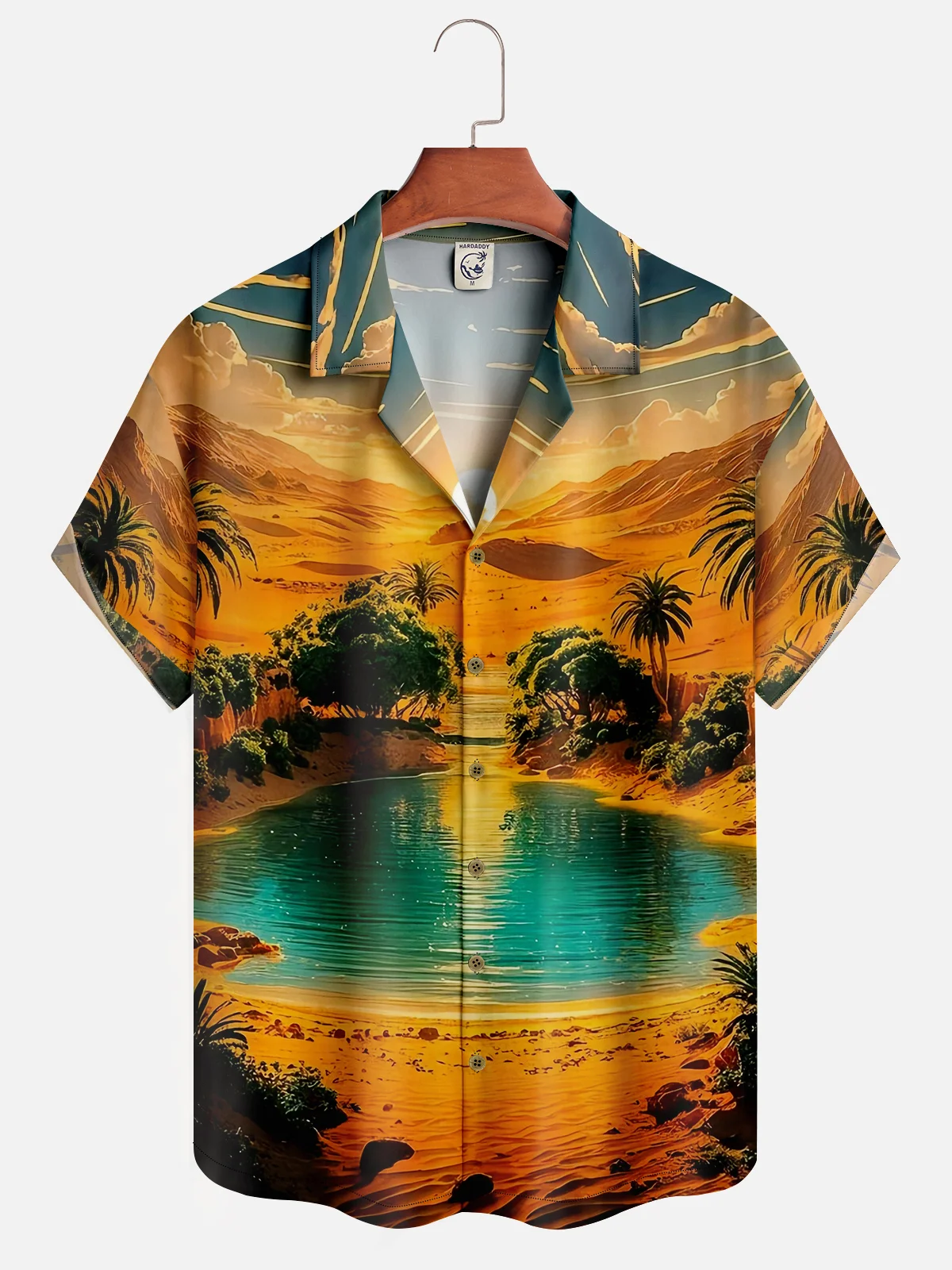 Moisture-wicking Sunset Island Hawaiian Shirt