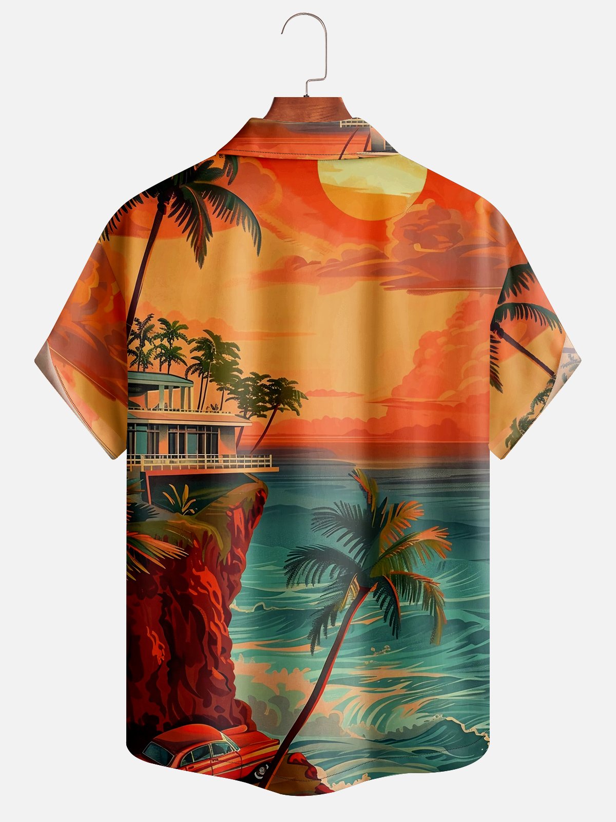 Moisture-wicking Sunset Beach Hawaiian Shirt