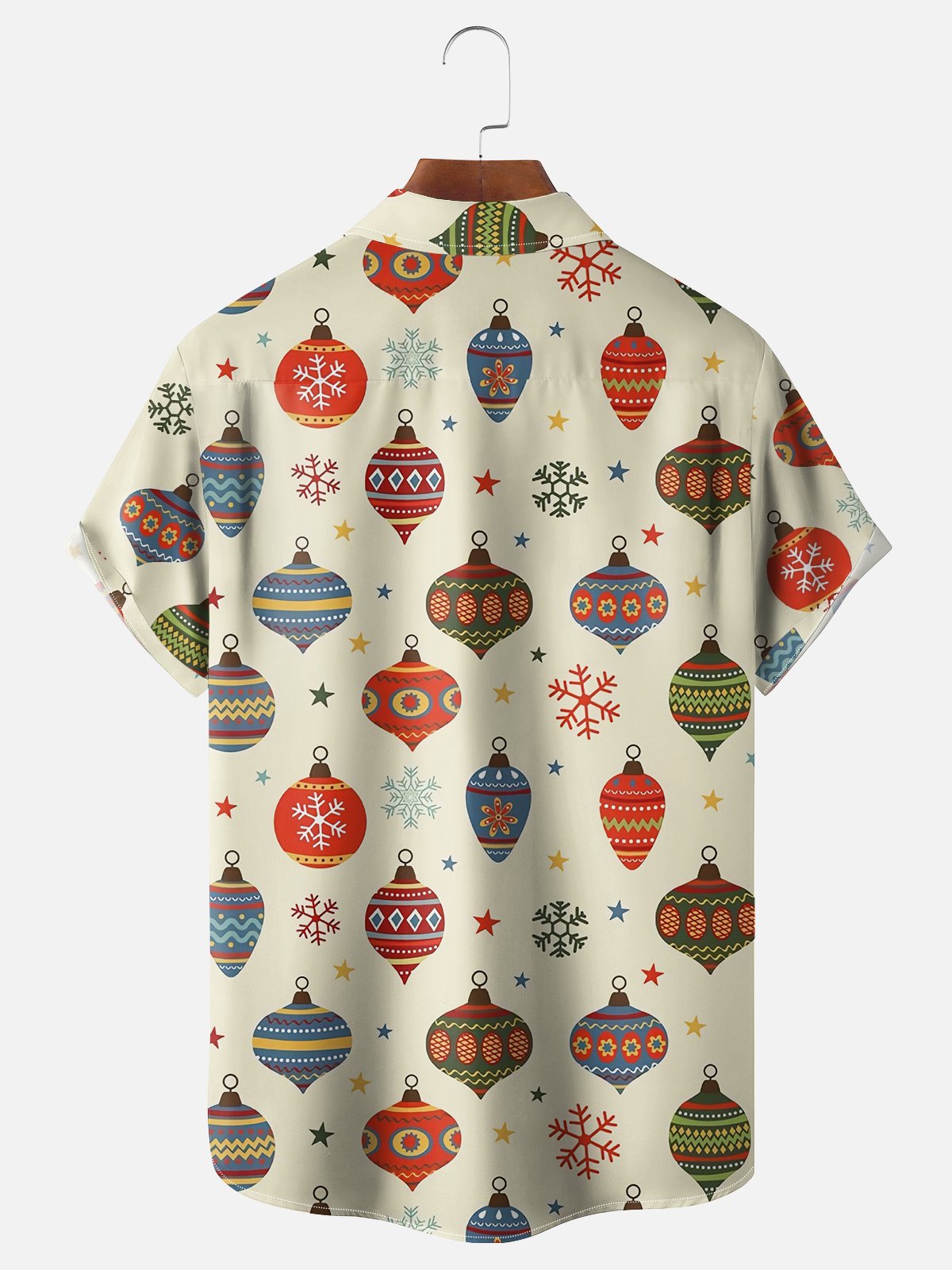 Moisture-wicking Christmas Decoration Chest Pocket Casual Shirt