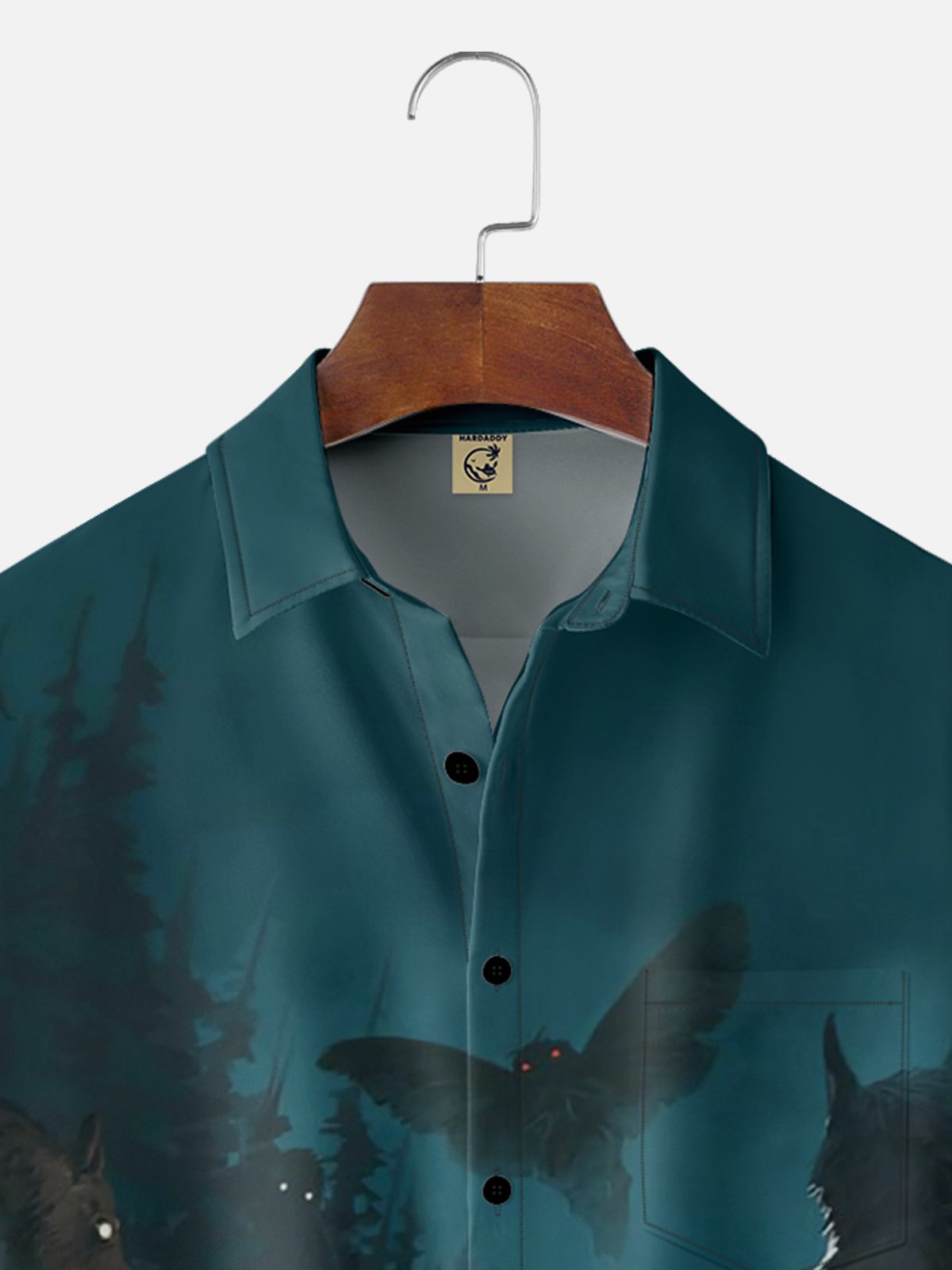 Moisture-wicking Legendary Monster Encirclement Chest Pocket Hawaiian Shirt