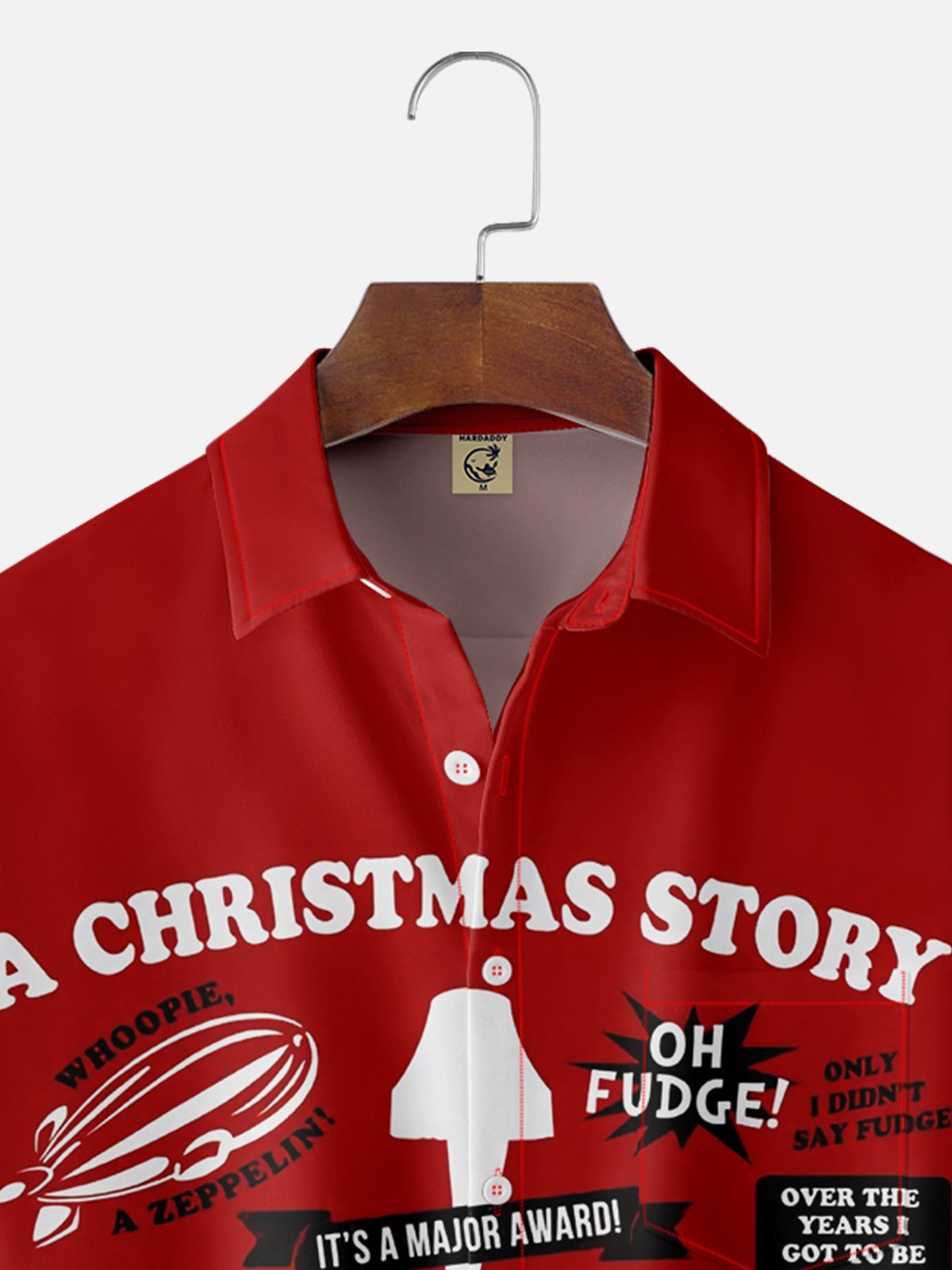 Moisture-wicking A Christmas Story Chest Pocket Casual Shirt