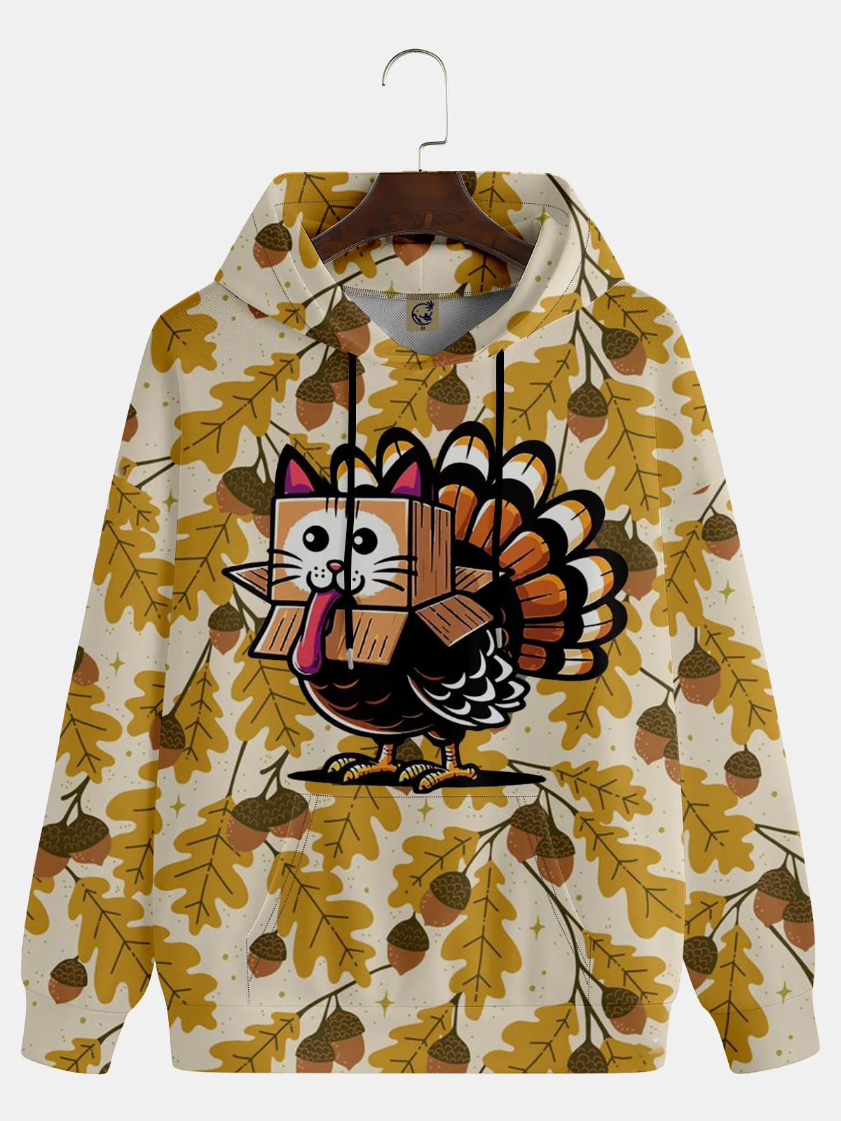 Funny Cat Head Turkey Hoodie Sweatshirt