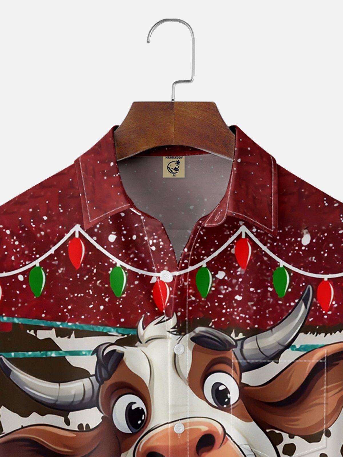 Moisture-wicking Christmas Funny Cow Chest Pocket Holiday Shirt