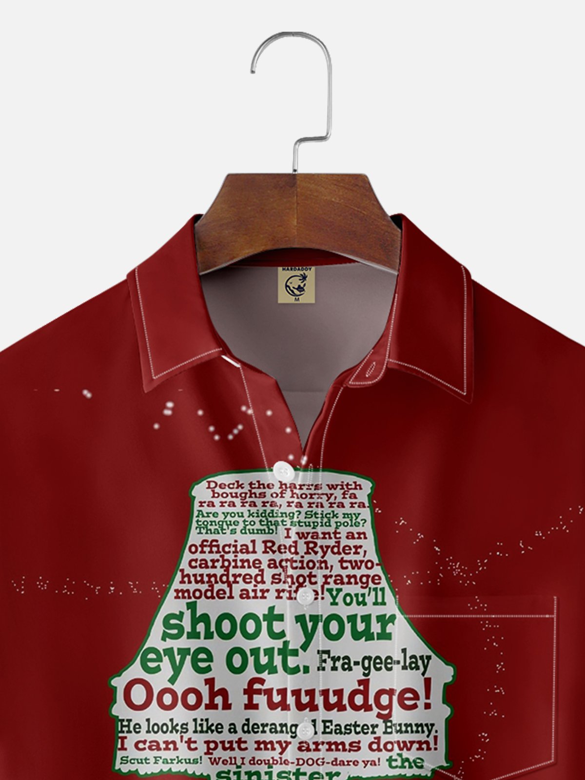 Moisture-wicking A Christmas Story Chest Pocket Casual Shirt