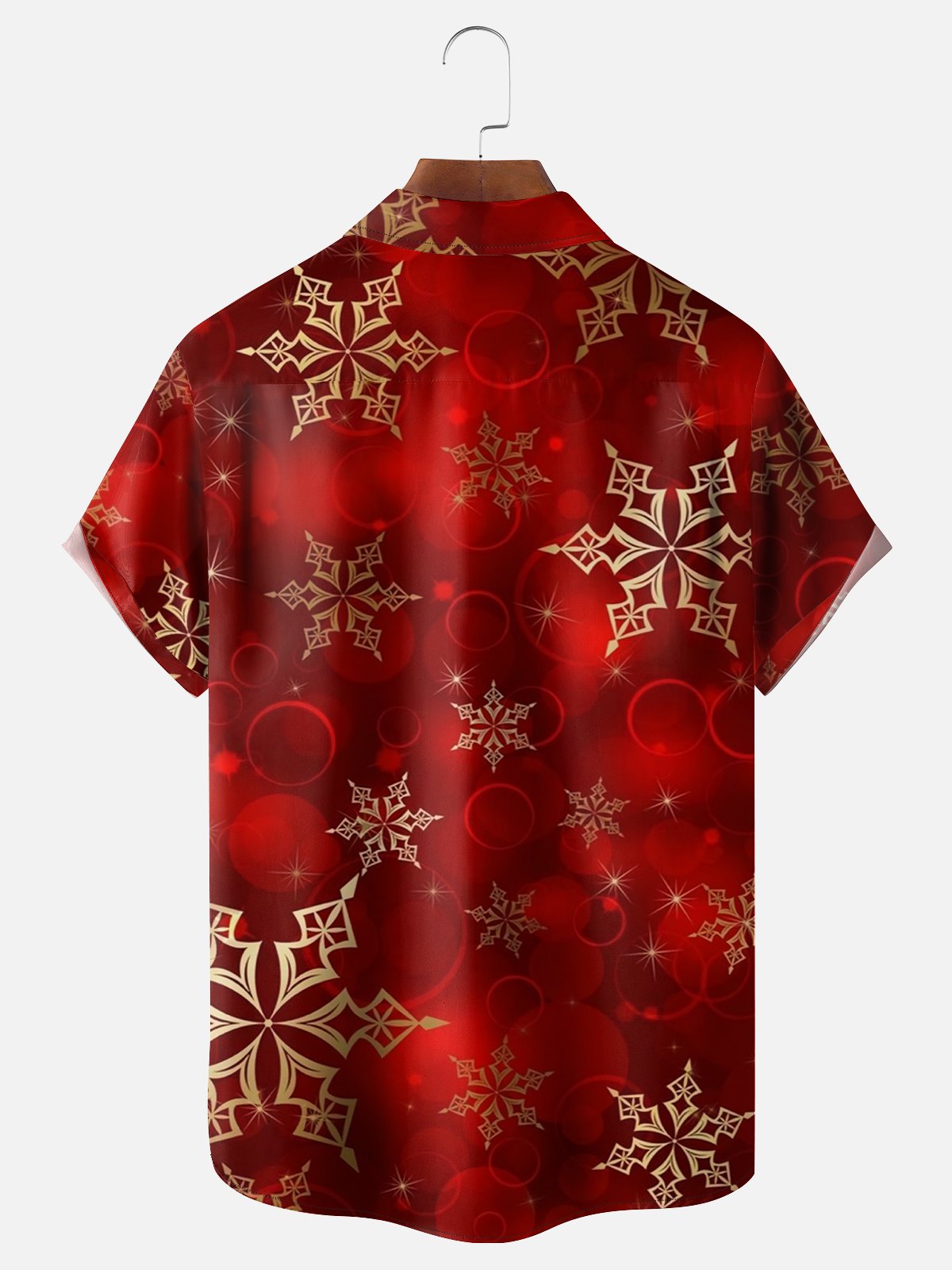 Moisture-wicking Merry Christmas Wine Glass Chest Pocket Bowling Shirt