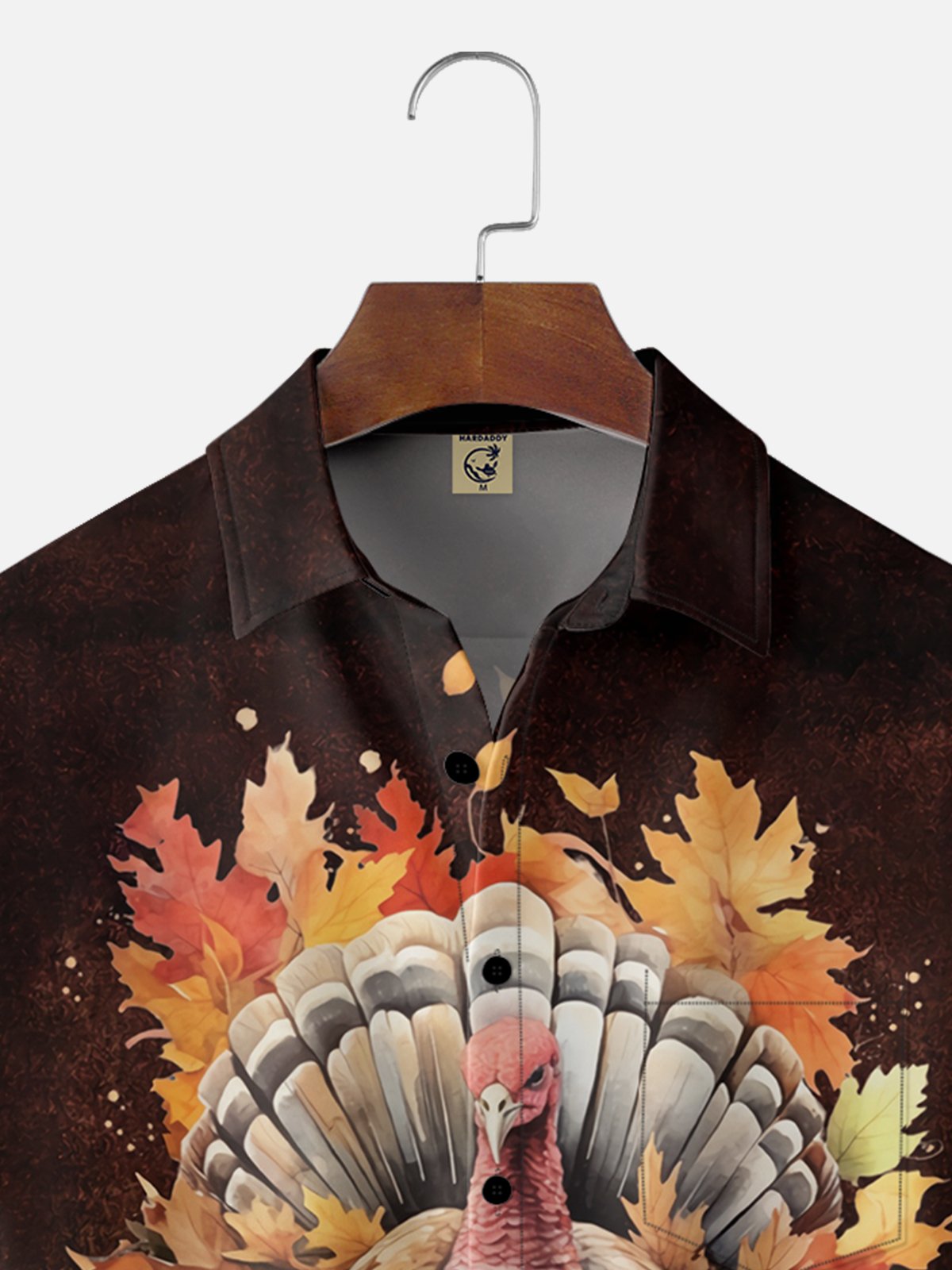 Moisture-wicking Thanksgiving Turkey Chest Pocket Casual Shirt