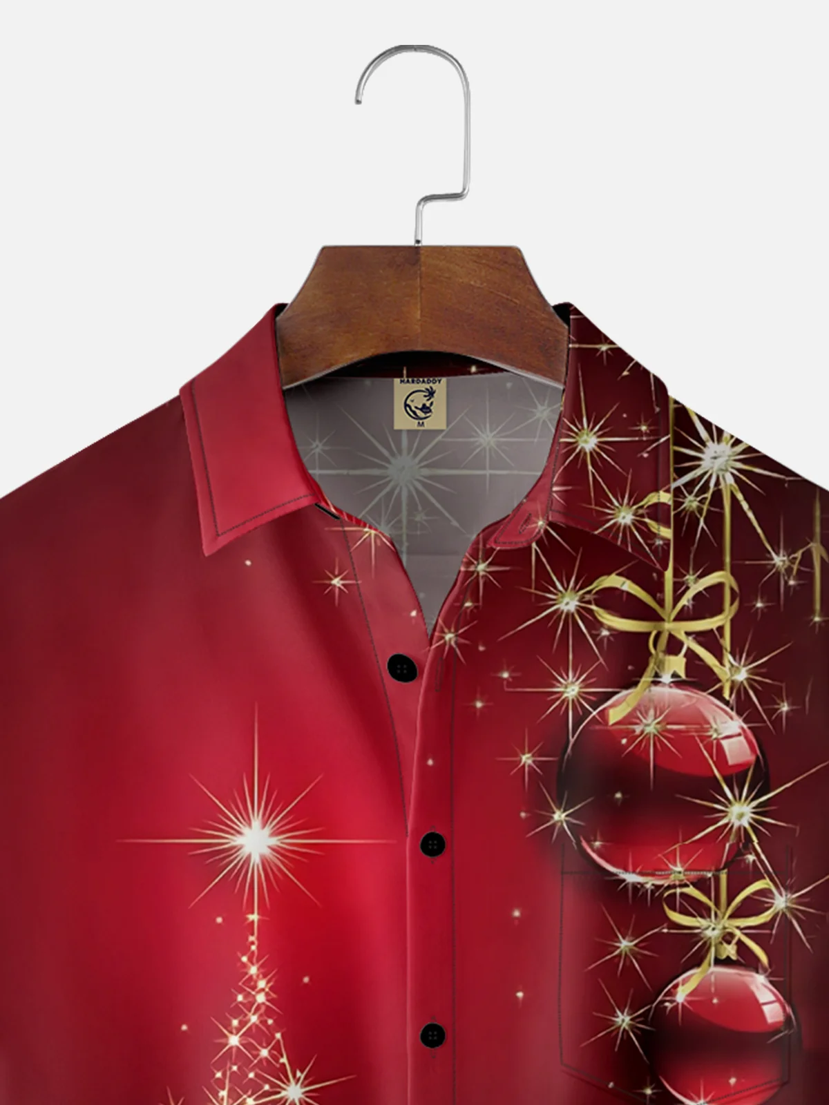 Moisture-wicking Christmas Art Christmas Tree Chest Pocket Hawaiian Shirt