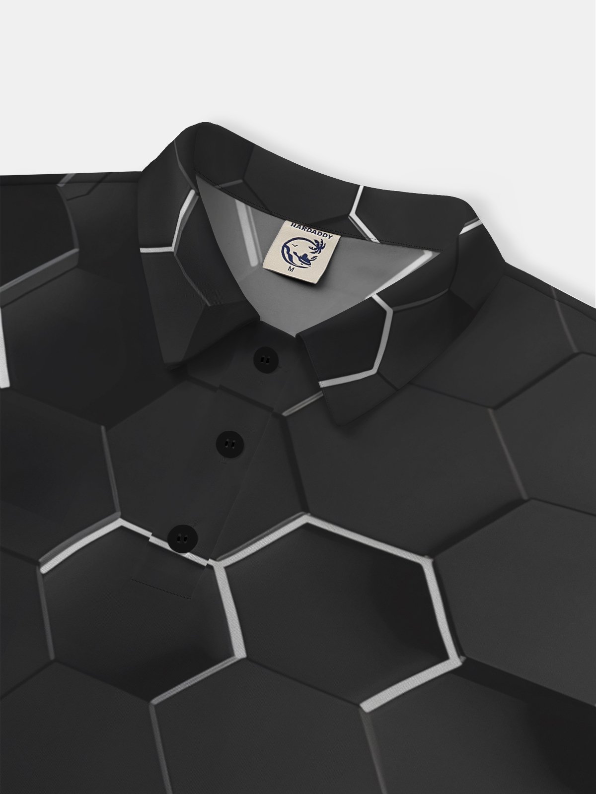 Moisture Wicking Geometric Hexagon Golf Polo