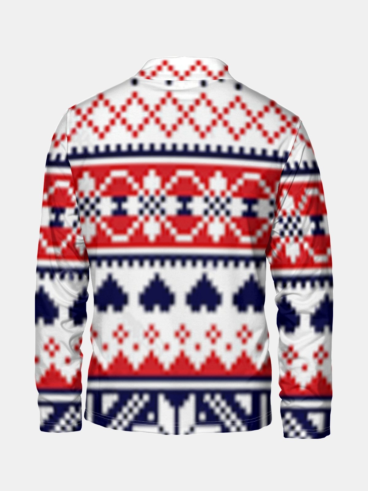 Classic Retro Geometric Print Half-zip Pullover Sweatshirt