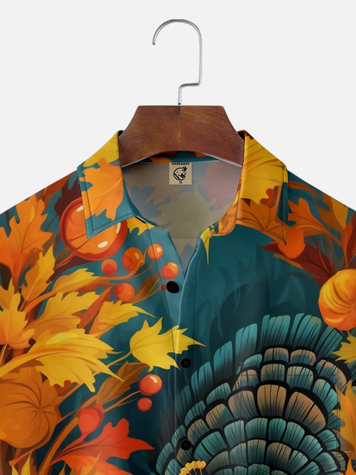 Moisture-wicking Thanksgiving Turkey Chest Pocket Casual Shirt