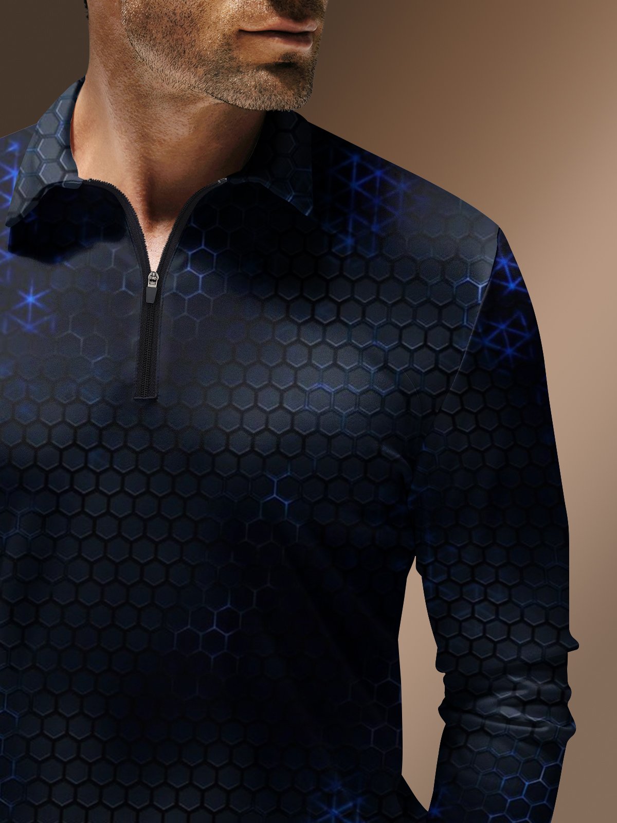 Moisture-Wicking Tech Sci-Fi Mechanic Golf Polo Shirt