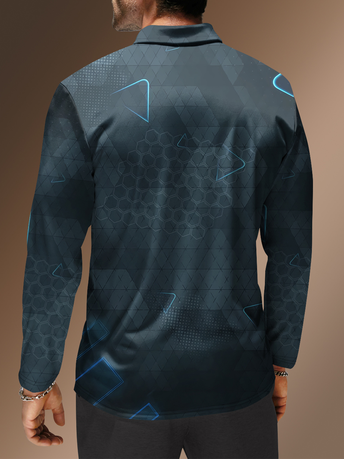 Moisture Wicking Tech Sci-Fi Armored Golf Polo