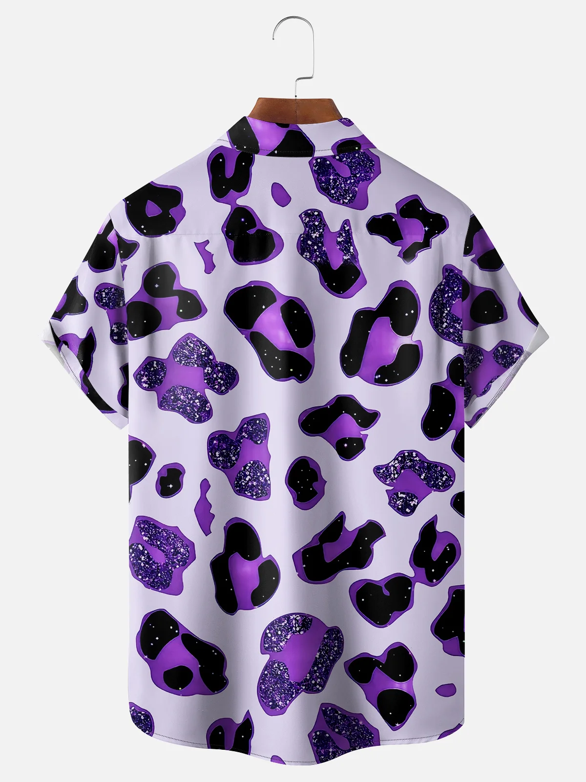 Moisture-wicking Leopard Chest Pocket Casual Shirt