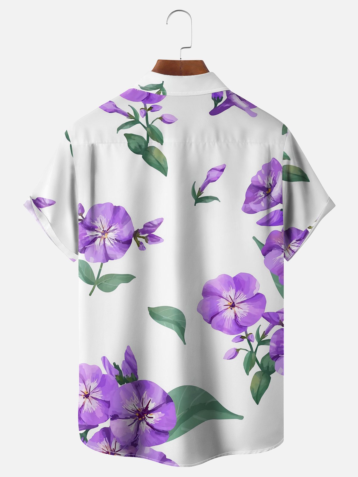 Moisture-wicking Floral Chest Pocket Hawaiian Shirt