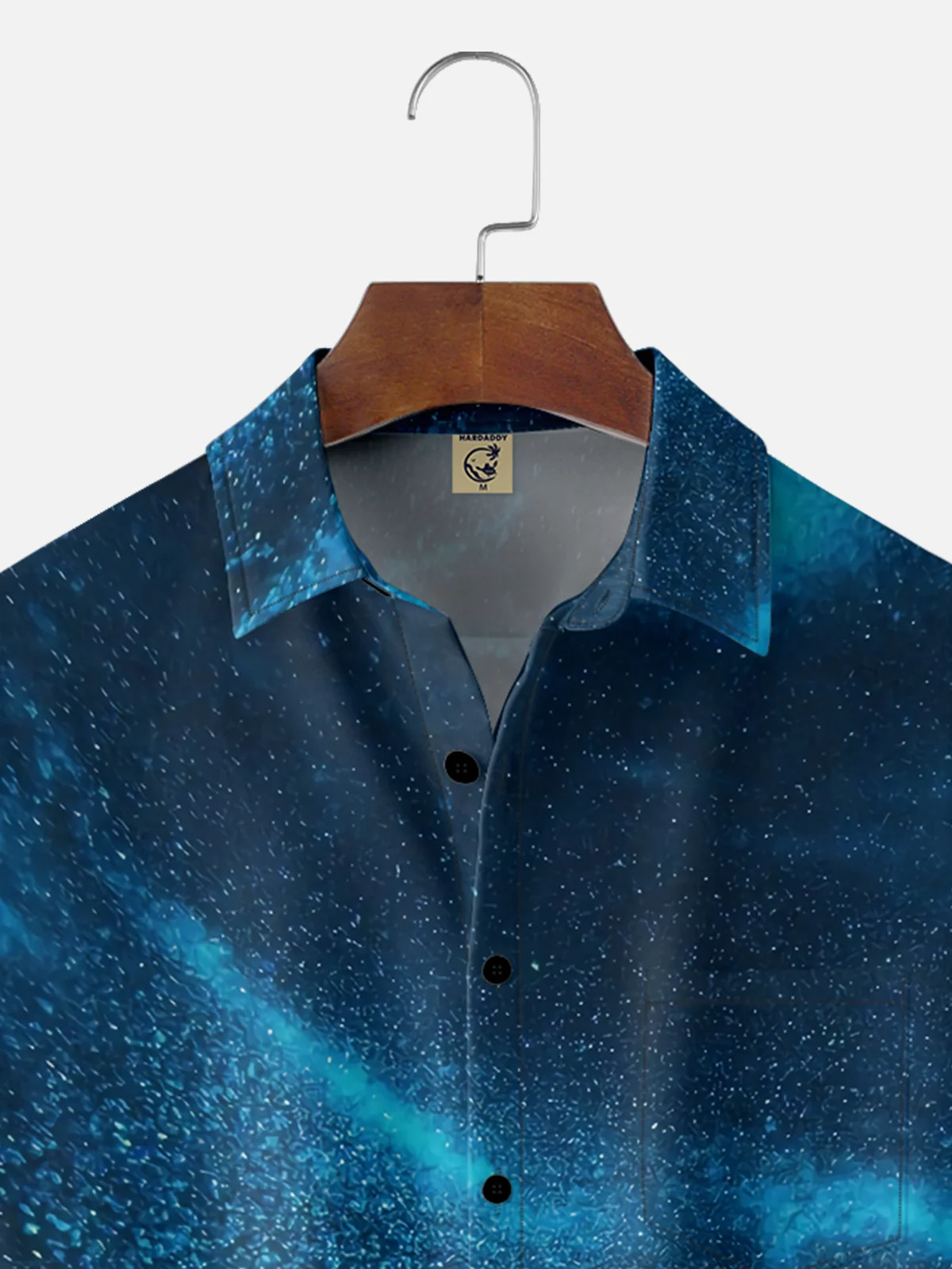 Moisture-wicking Gradient Color Chest Pocket Casual Shirt