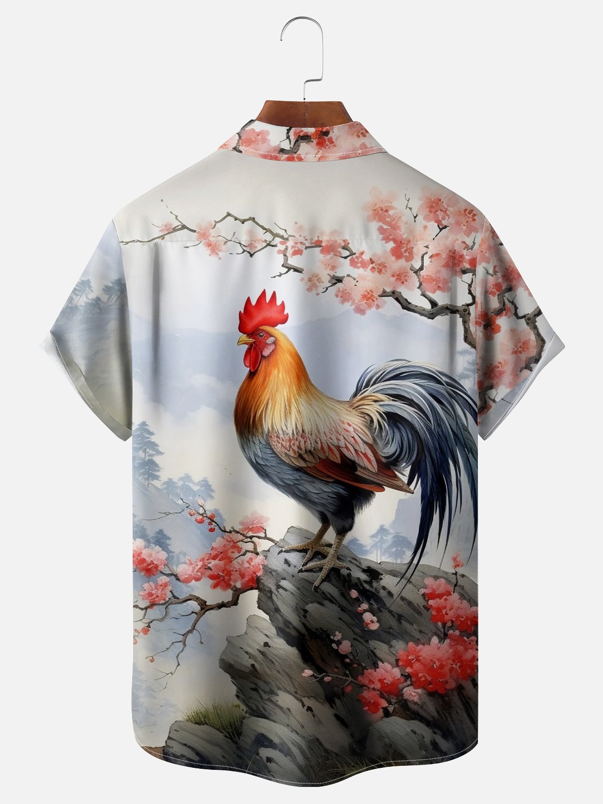 Moisture-wicking Rooster Chest Pocket Casual Shirt