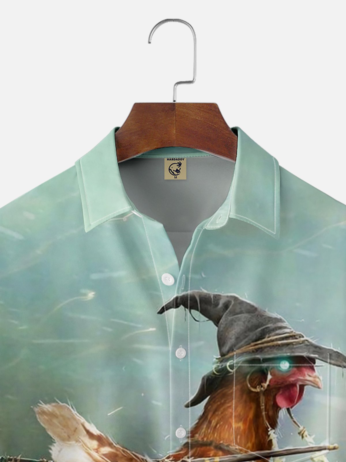 Moisture-wicking Stray Chicken Chest Pocket Hawaiian Shirt