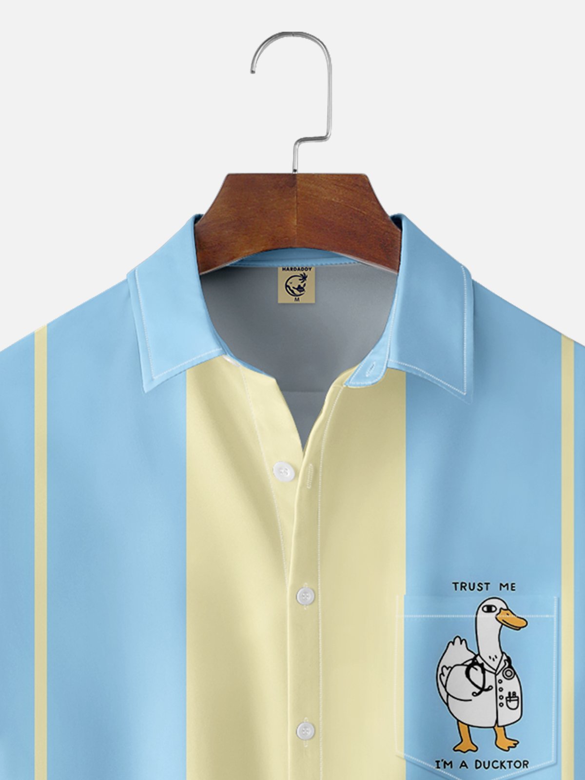 Moisture-wicking I'M A DUCKTOR Chest Pocket Bowling Shirt