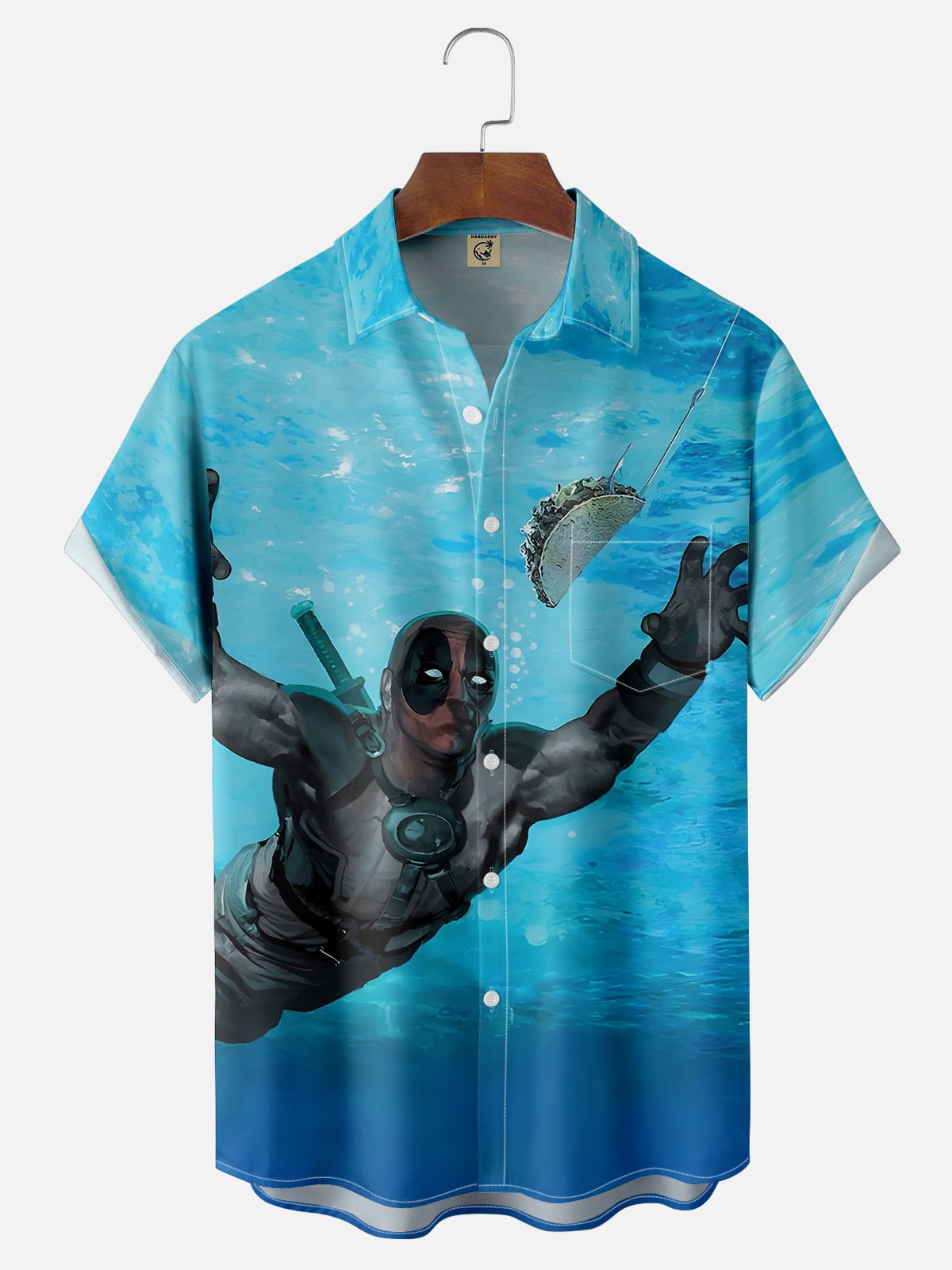 Moisture-wicking TACO's Fatal Temptation Chest Pocket Hawaiian Shirt