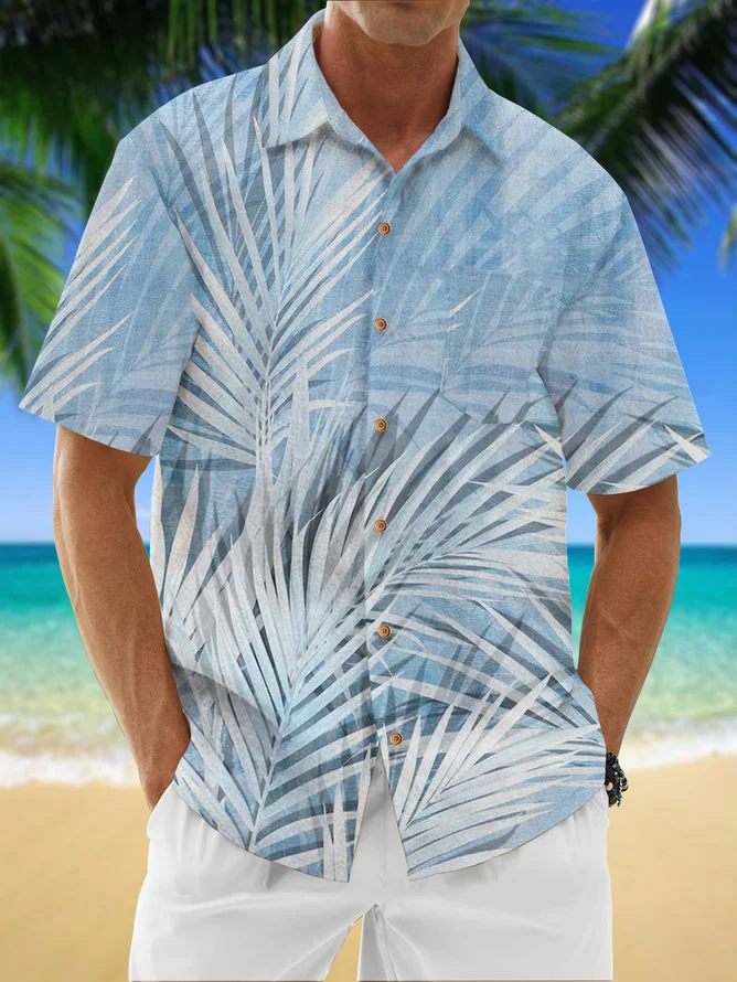 Tall Size Moisture-Wicking Tropical Hawaiian Shirt