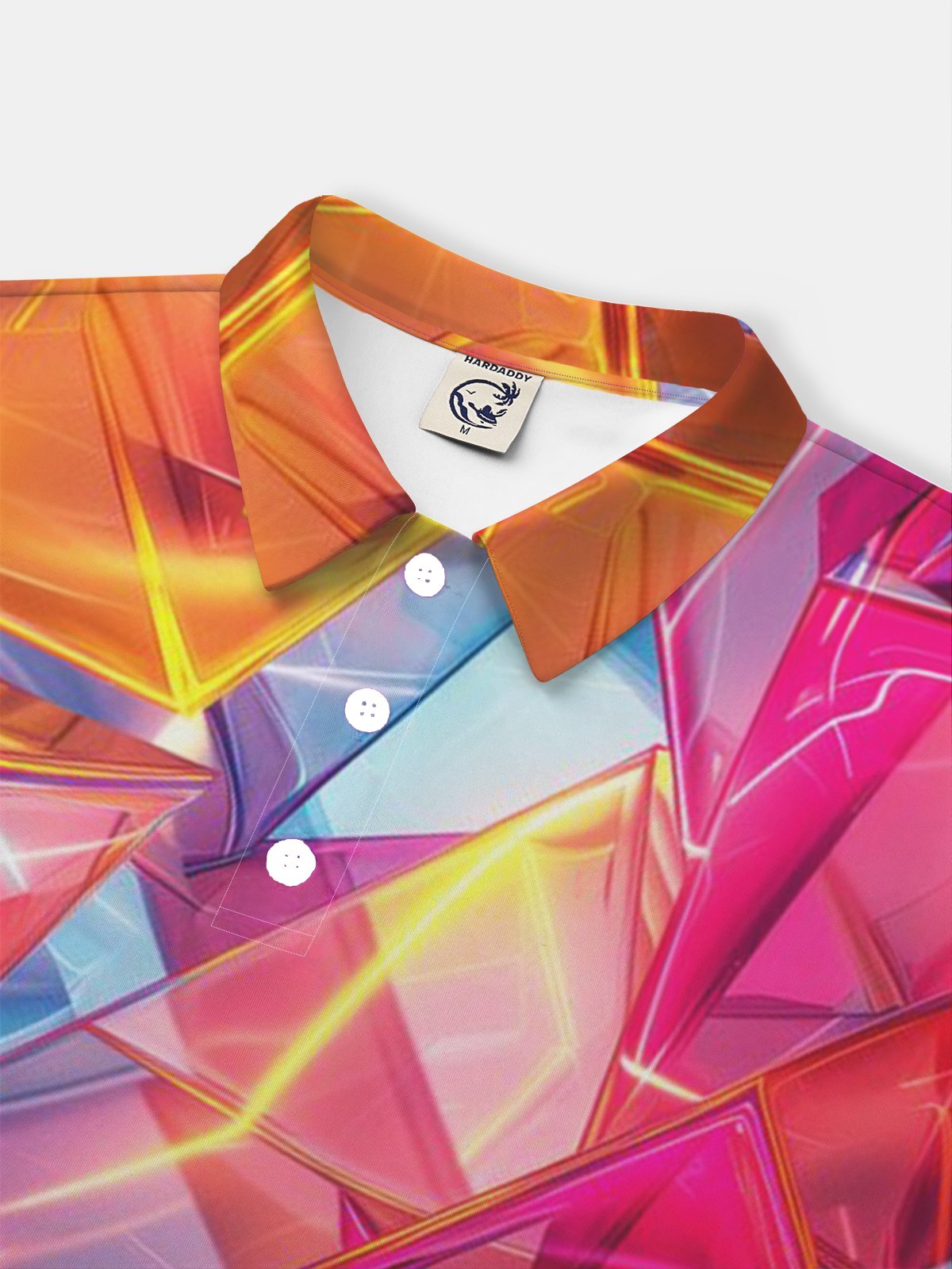 Moisture Wicking Golf Polo 3D Gradient Color Abstract Mechanical Geometry