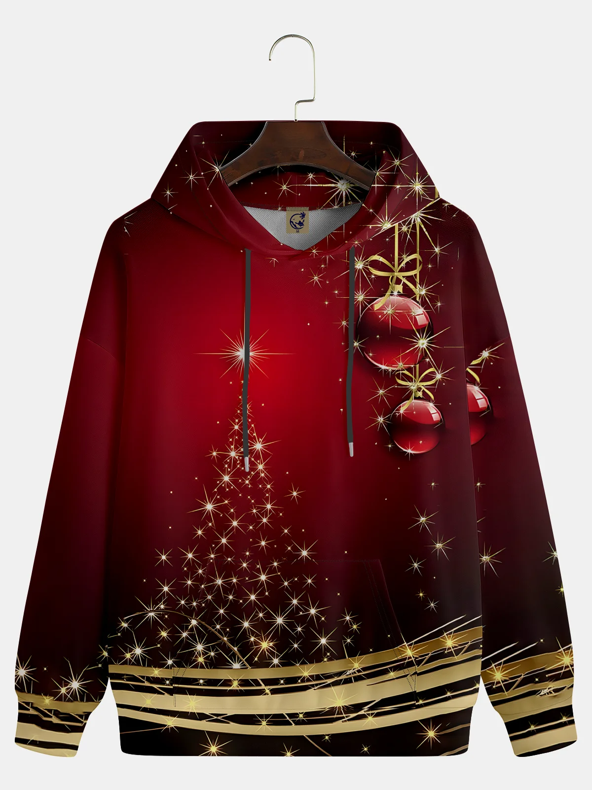 Christmas Retro Christmas Tree Illustration Hoodie Sweatshirt