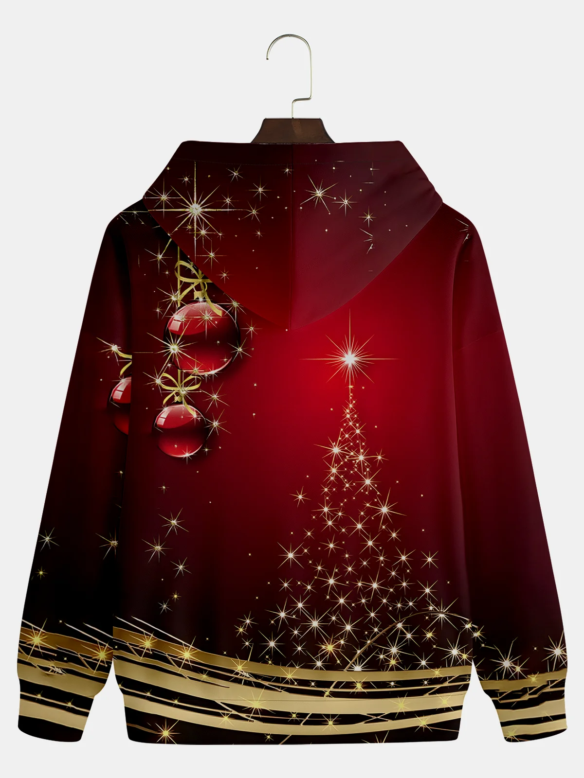 Christmas Retro Christmas Tree Illustration Hoodie Sweatshirt