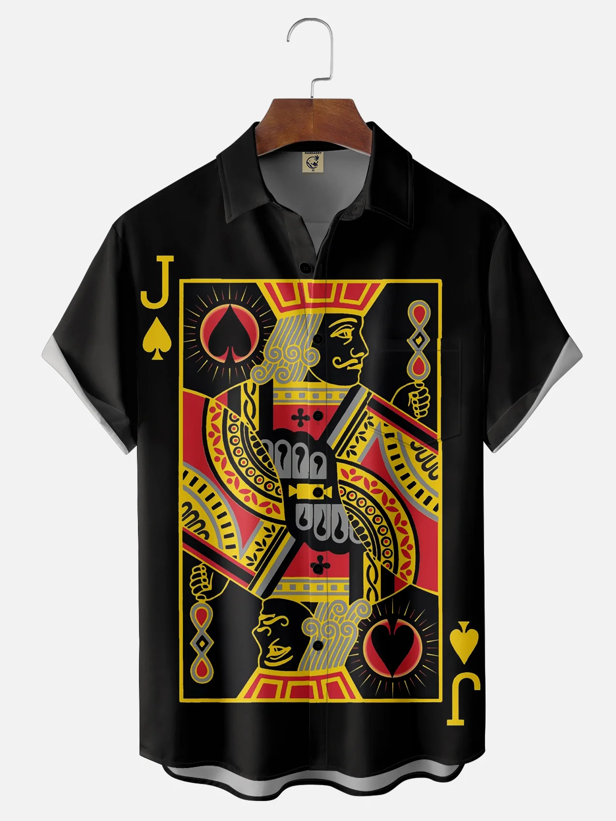 Moisture-wicking Casino Poker Texas Hold'em Chest Pocket Casual Shirt