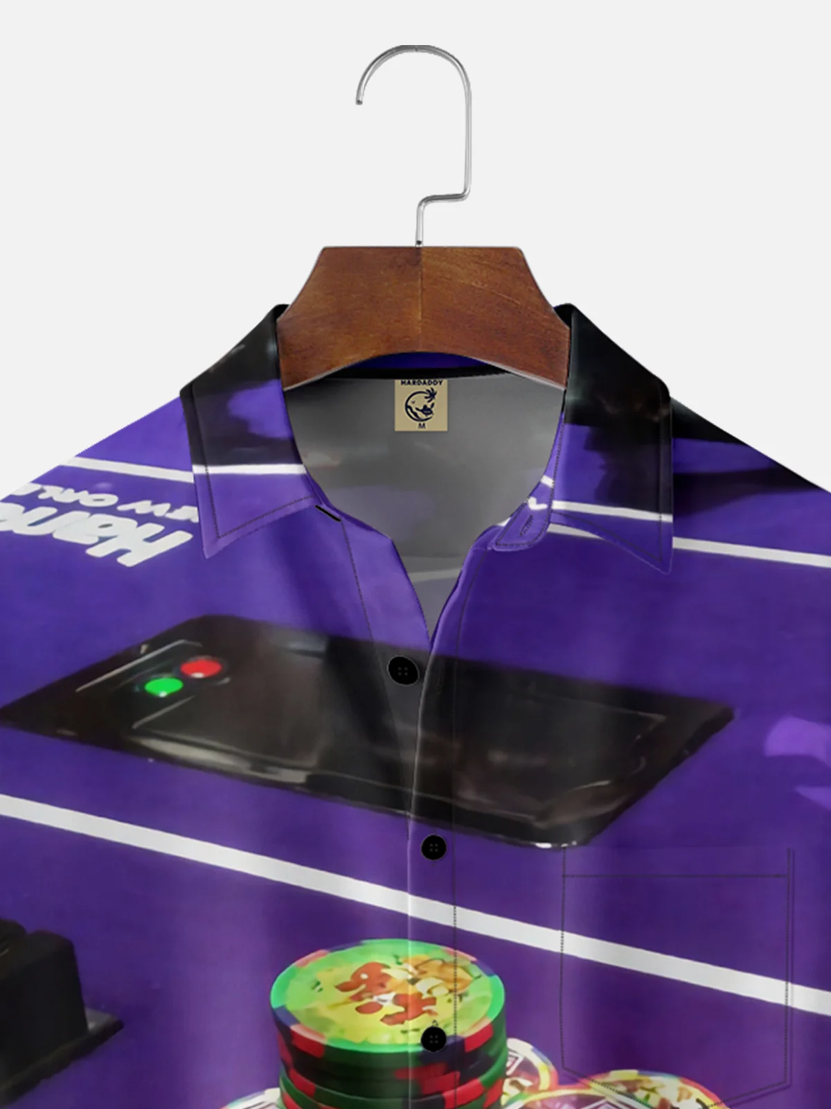 Moisture-wicking Casino Chips Chest Pocket Casual Shirt