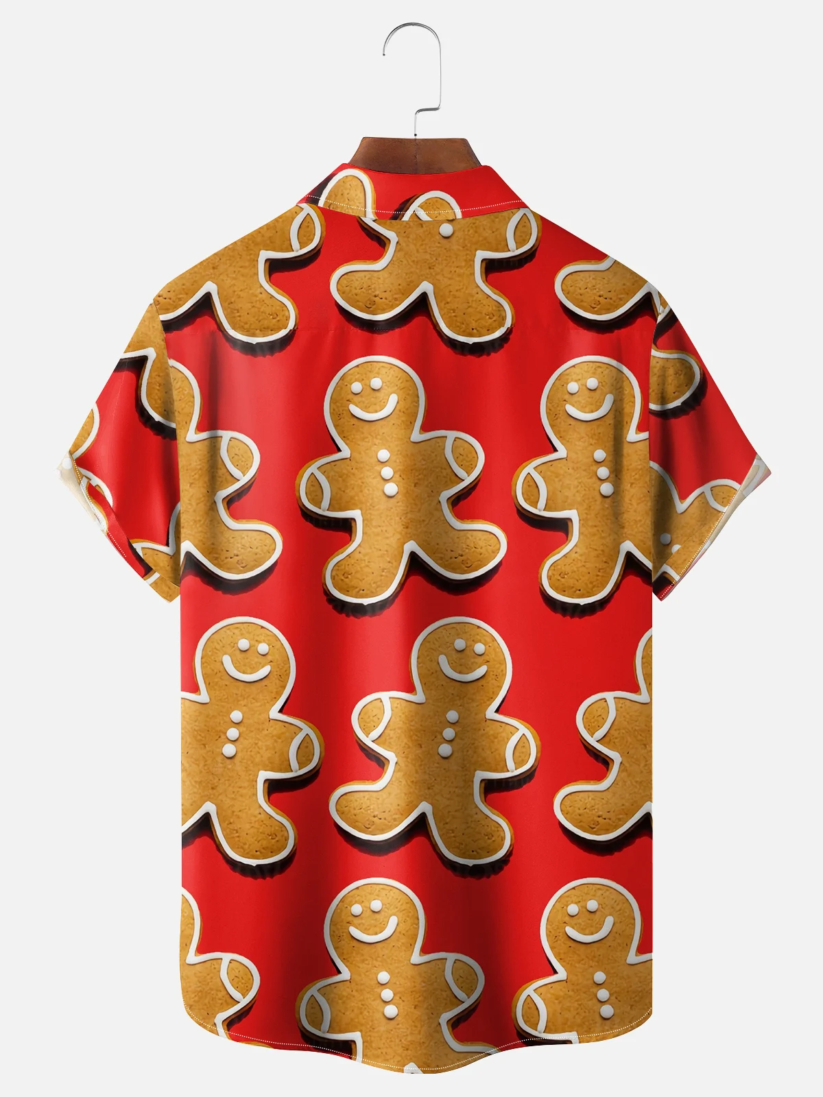 Moisture-wicking Christmas Cookies Chest Pocket Casual Shirt