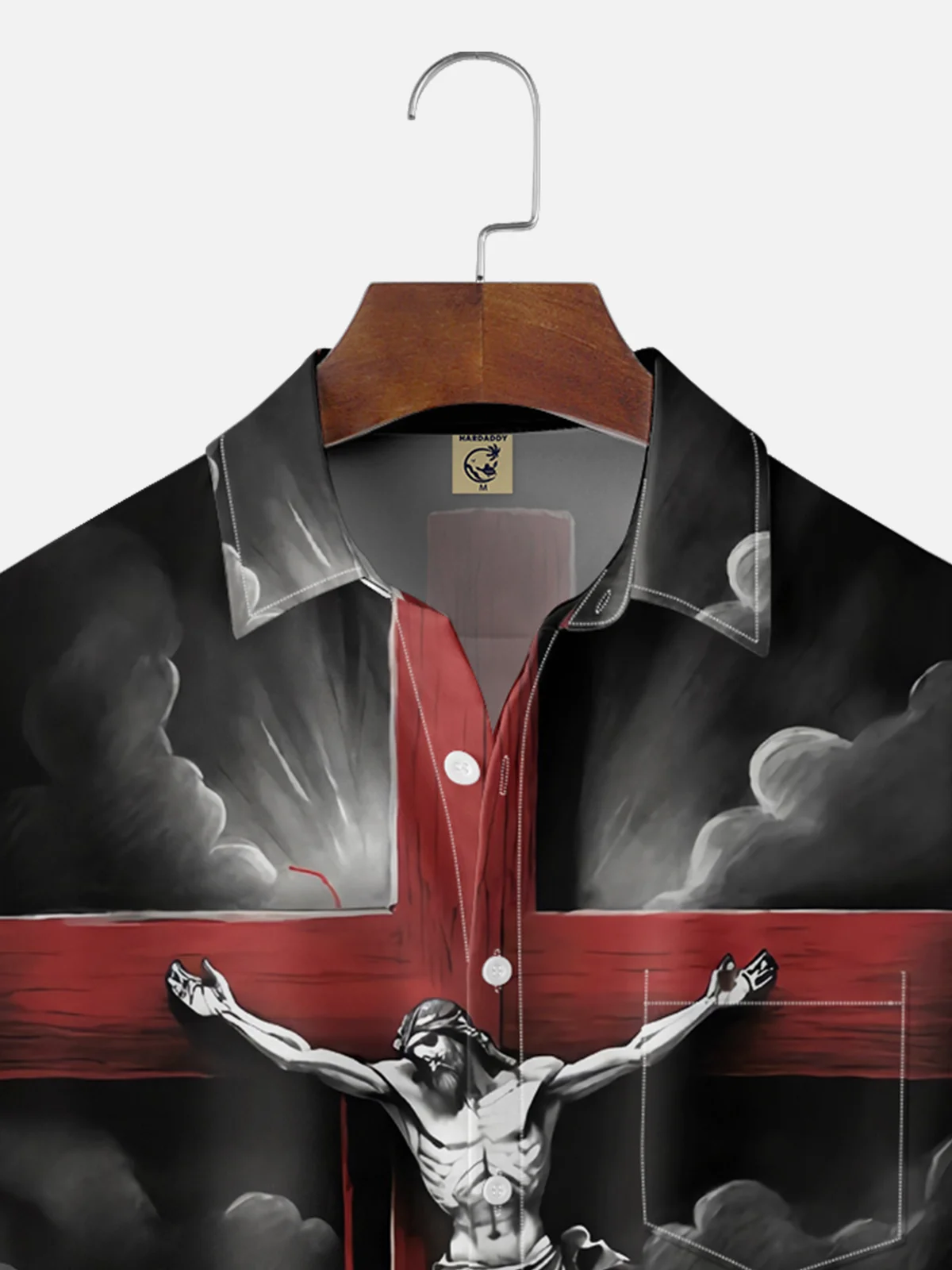 Moisture-wicking Jesus Cross Chest Pocket Casual Shirt