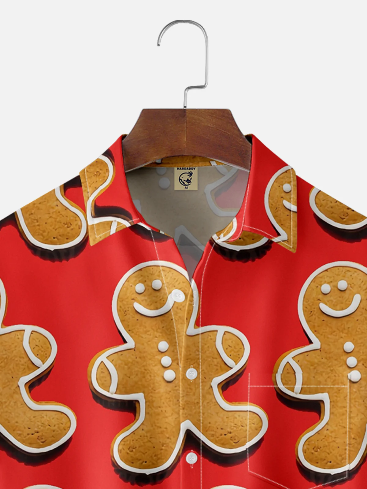 Moisture-wicking Christmas Cookies Chest Pocket Casual Shirt