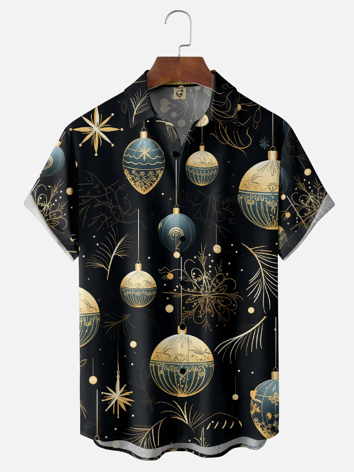 Moisture-wicking Christmas Decoration Hanging Ball Pocket Casual Shirt