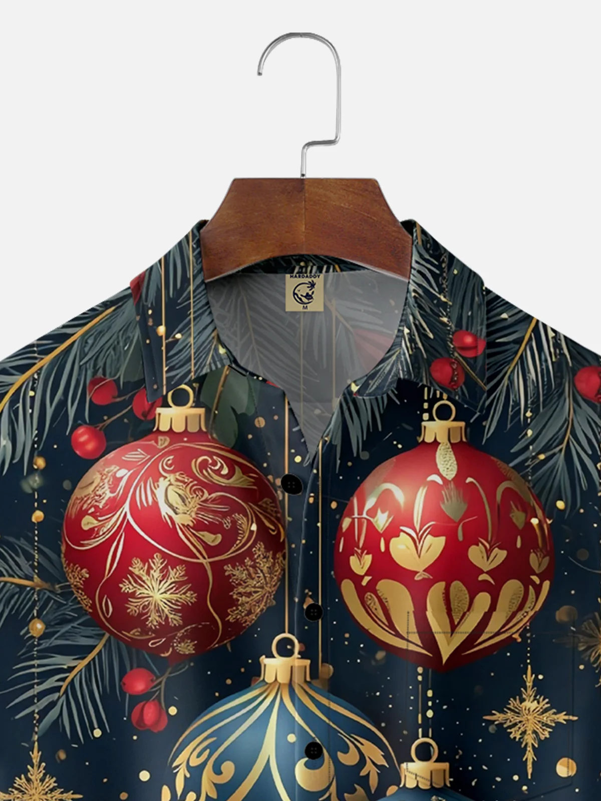 Moisture-wicking Christmas Decoration Hanging Ball Pocket Casual Shirt