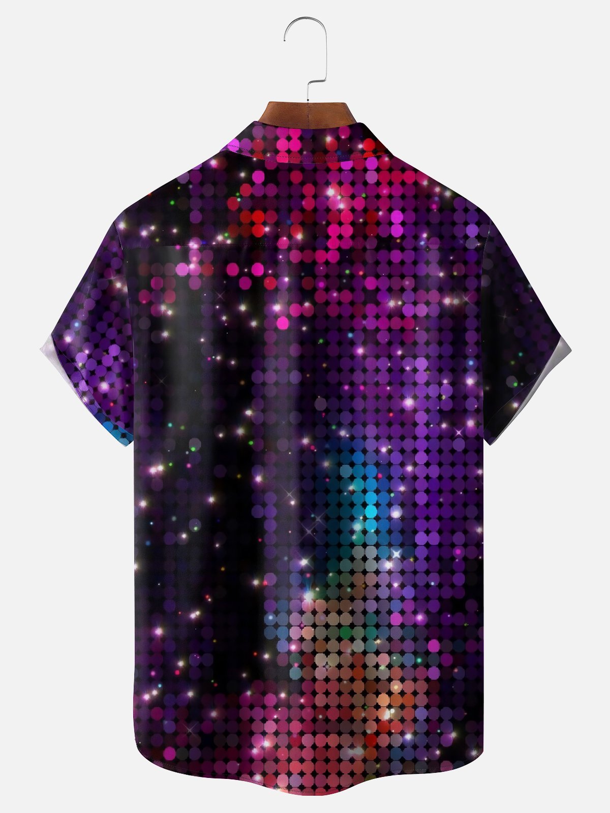 Moisture-wicking Art Polka Dot Disco Pocket Casual Shirt