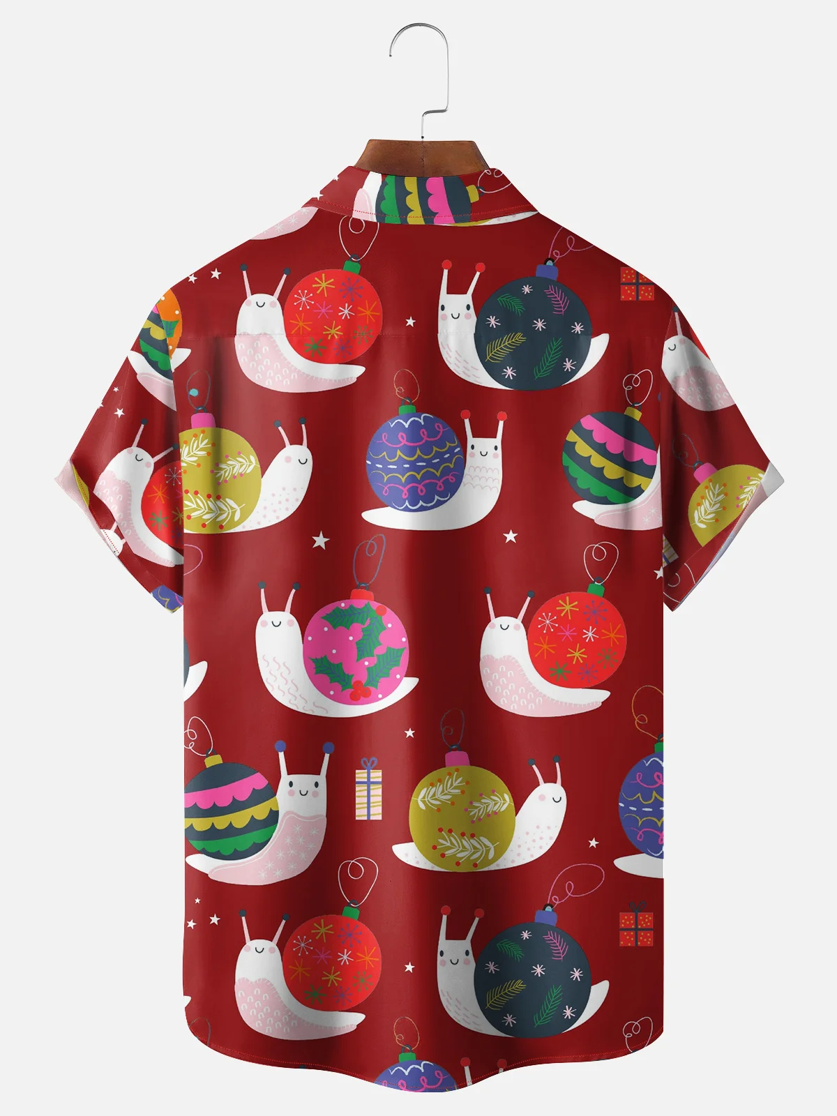 Moisture-wicking Christmas Decoration Hanging Ball Snail Pocket Casual Shirt