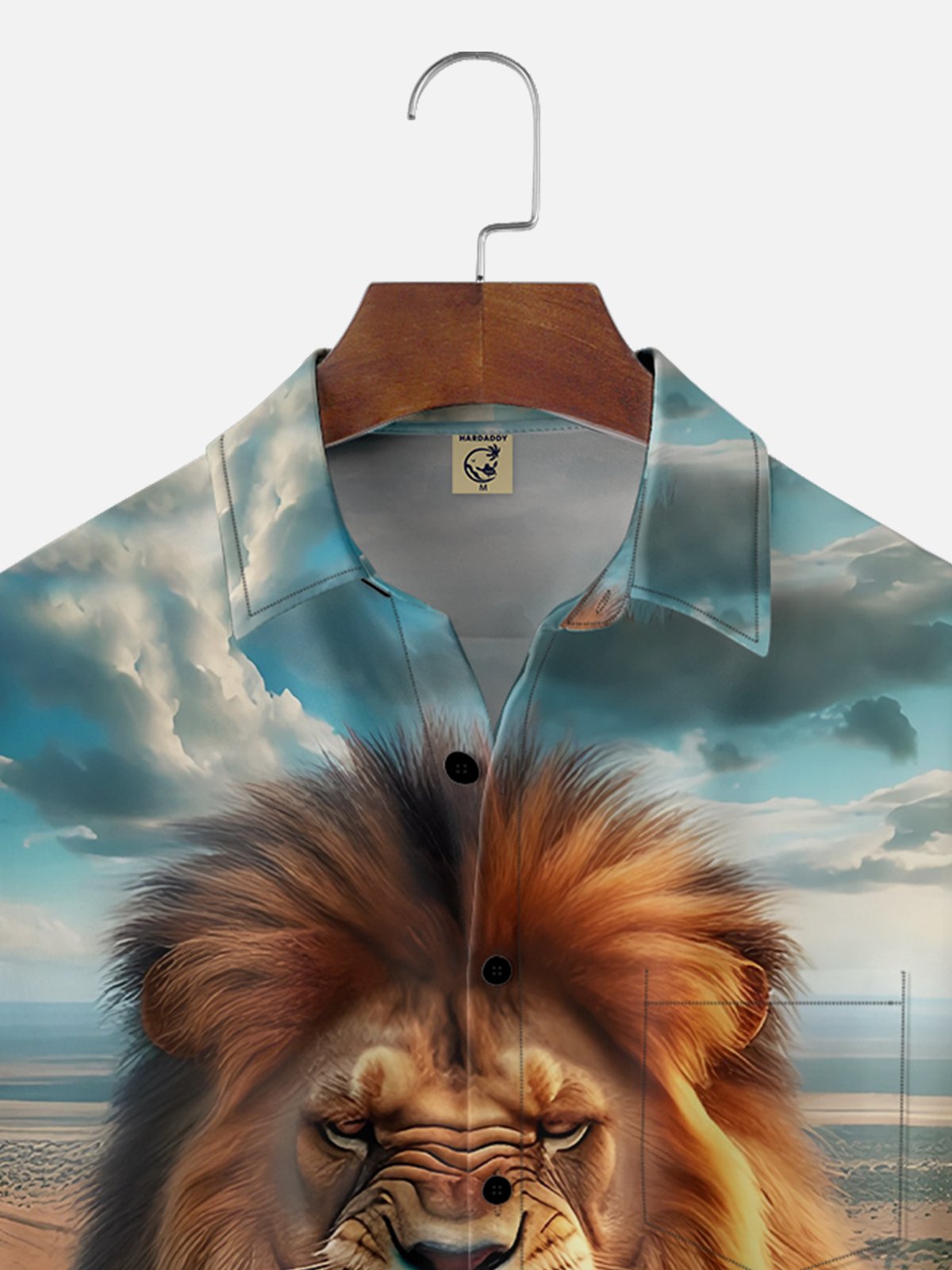 Moisture-wicking Sleepy Lion Chest Pocket Hawaiian Shirt