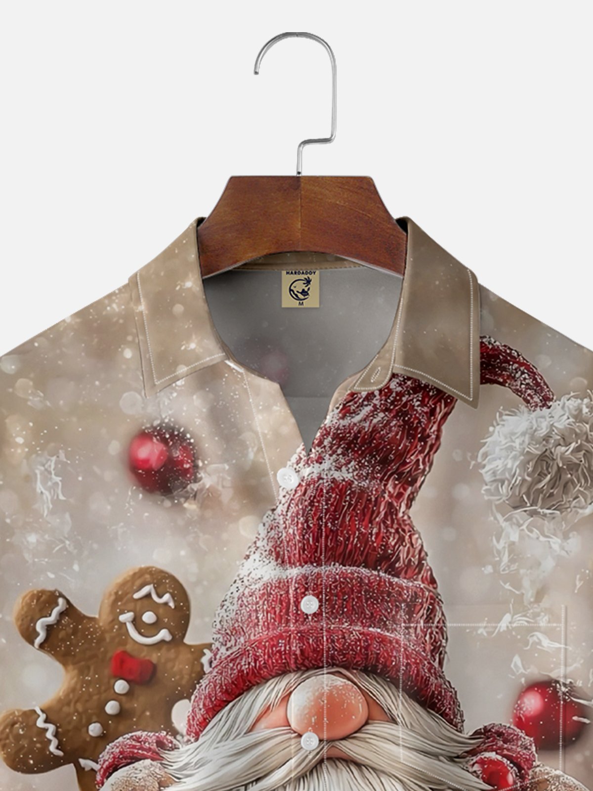 Moisture-wicking Christmas Gnome Gingerbread Man Candy Cane Pocket Casual Shirt