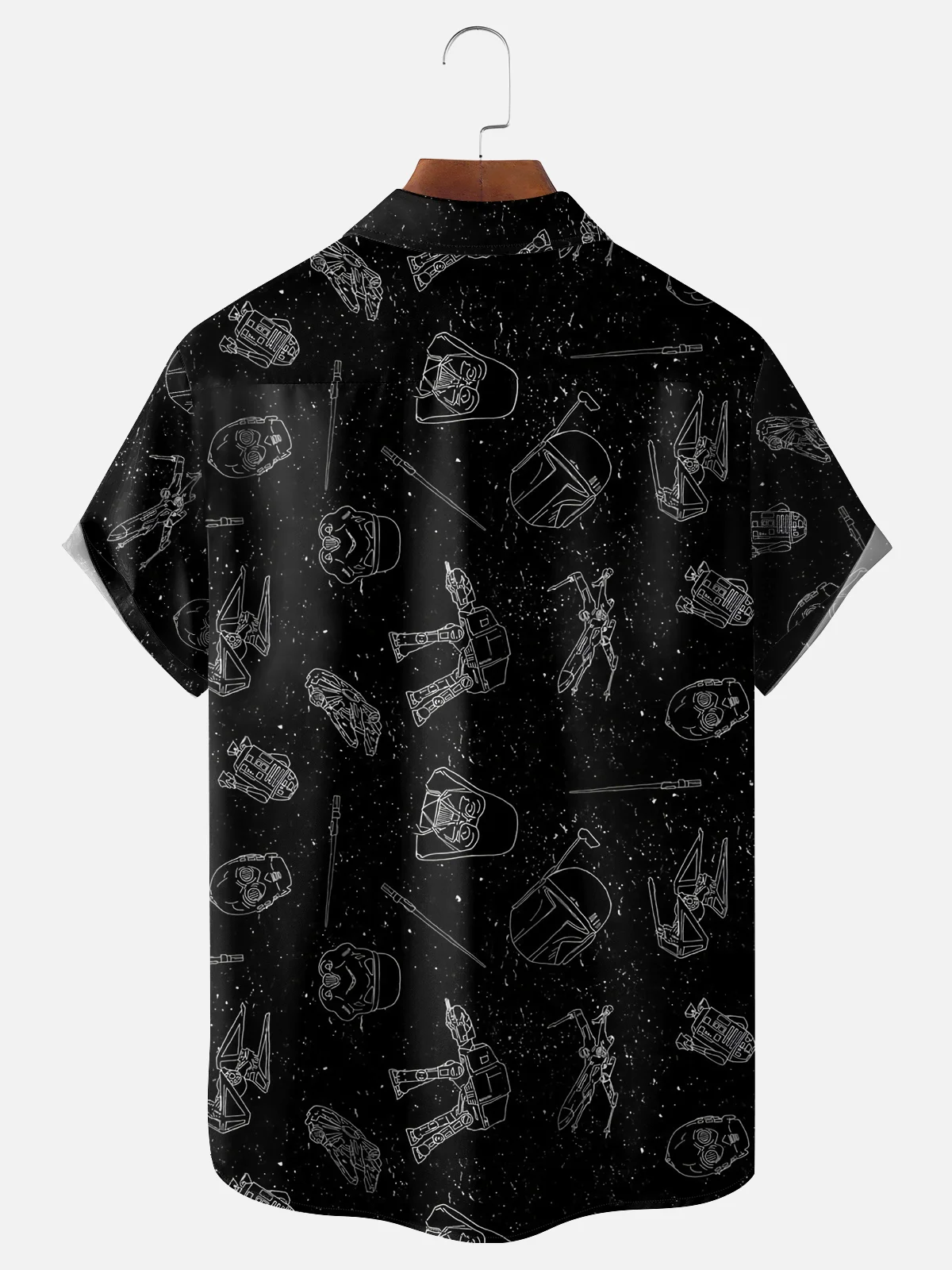 Moisture-wicking Star Wars Christmas Tree Pocket Casual Shirt