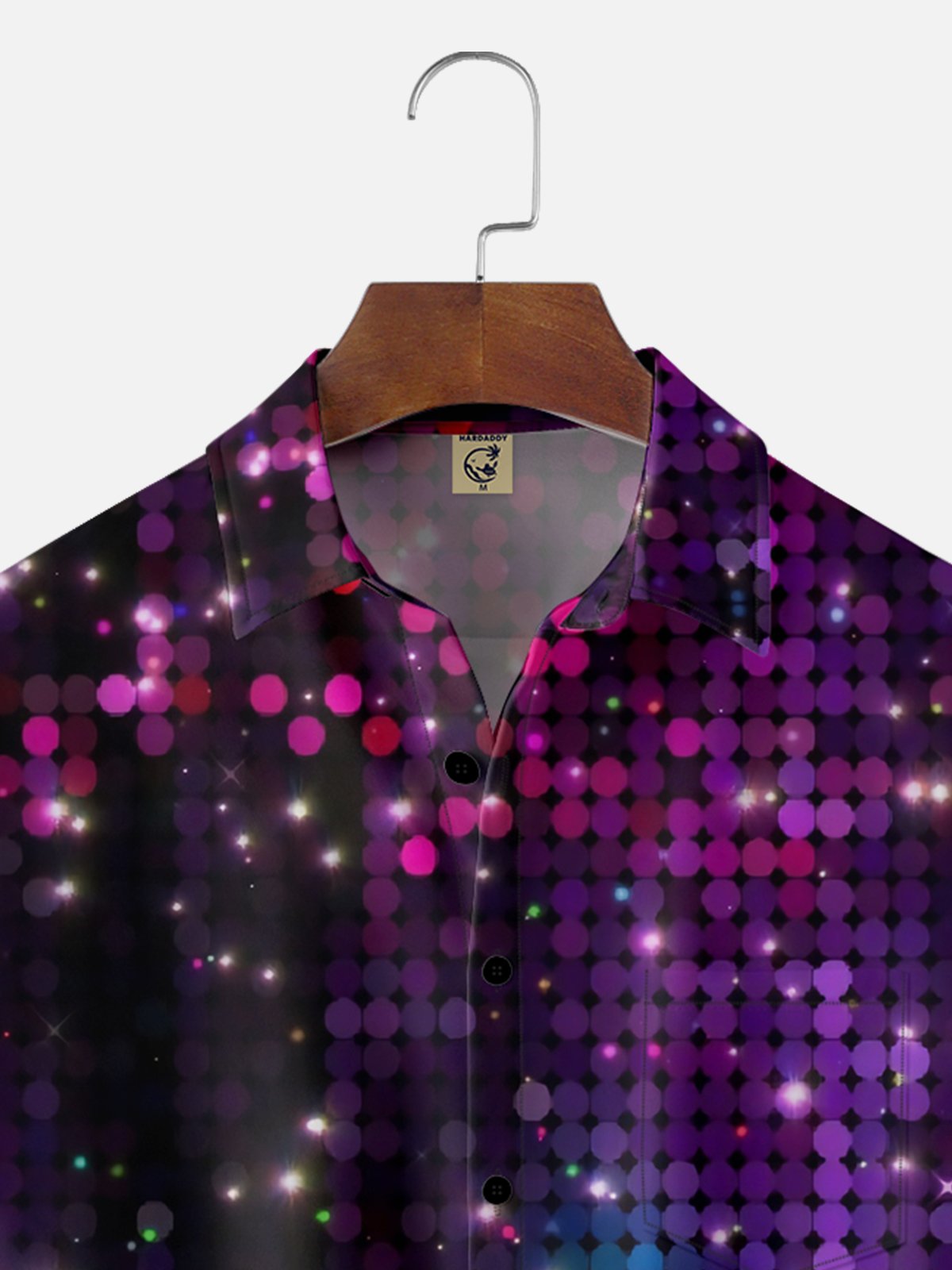 Moisture-wicking Art Polka Dot Disco Pocket Casual Shirt