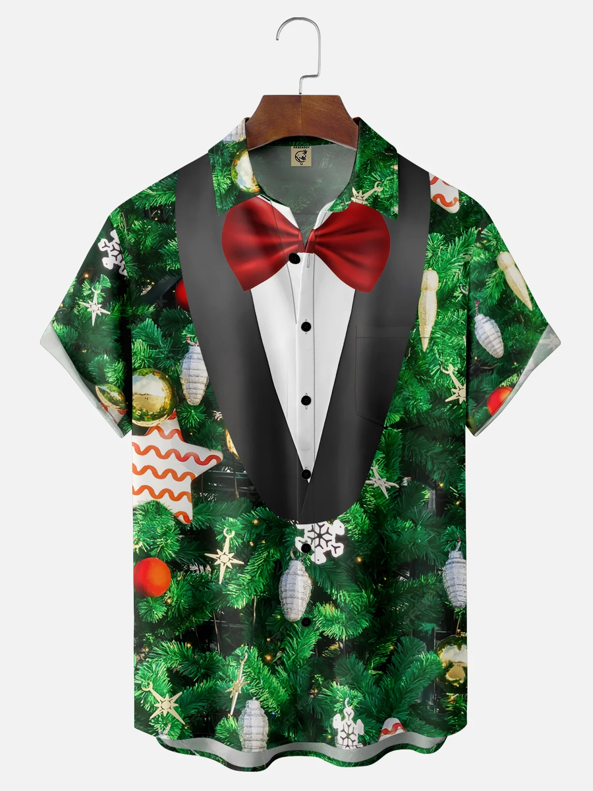 Moisture-wicking Christmas Suit Ugly Shirt Chest Pocket Hawaiian Shirt