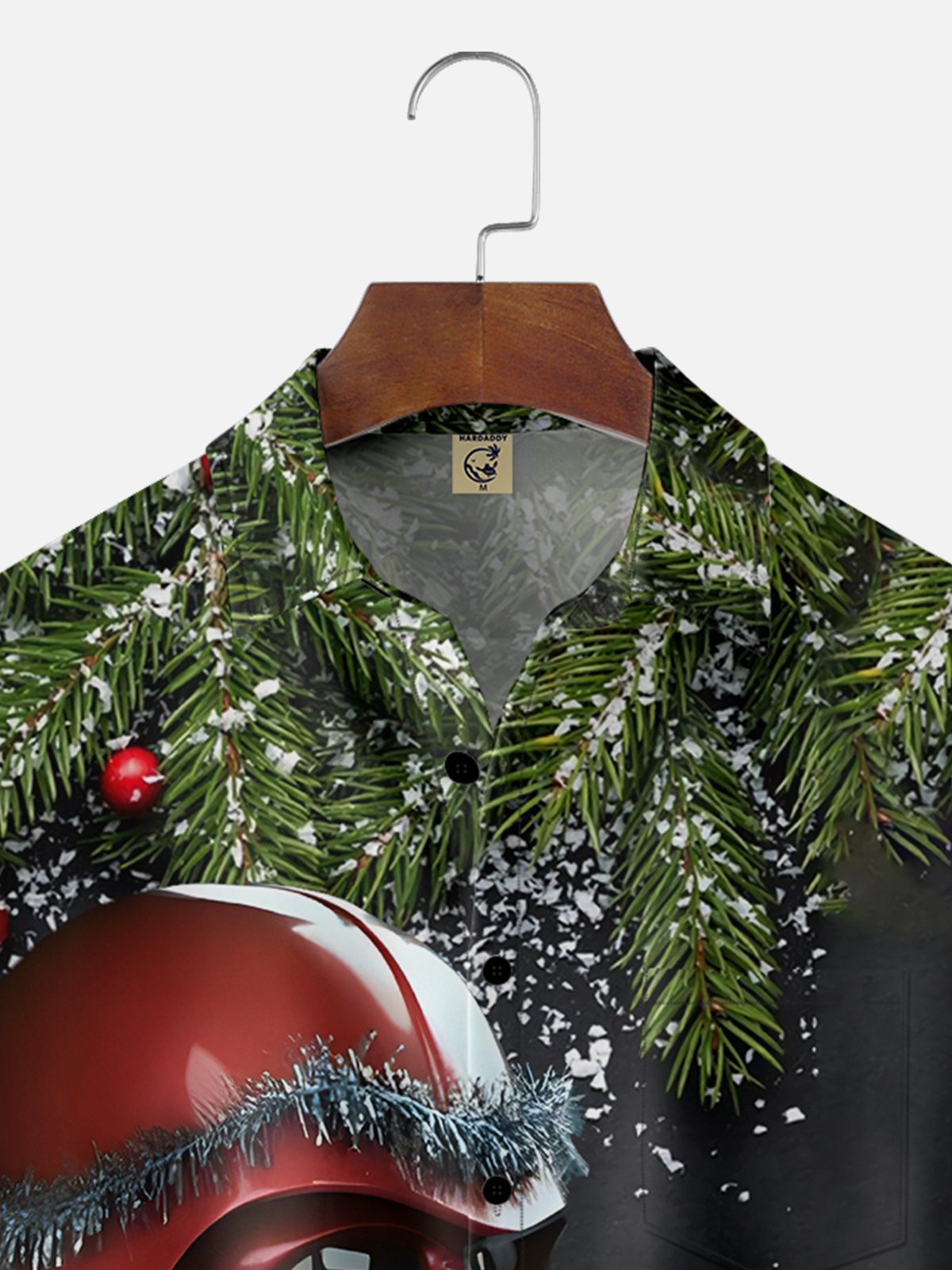 Moisture-wicking Christmas Planet Robot Chest Pocket Hawaiian Shirt