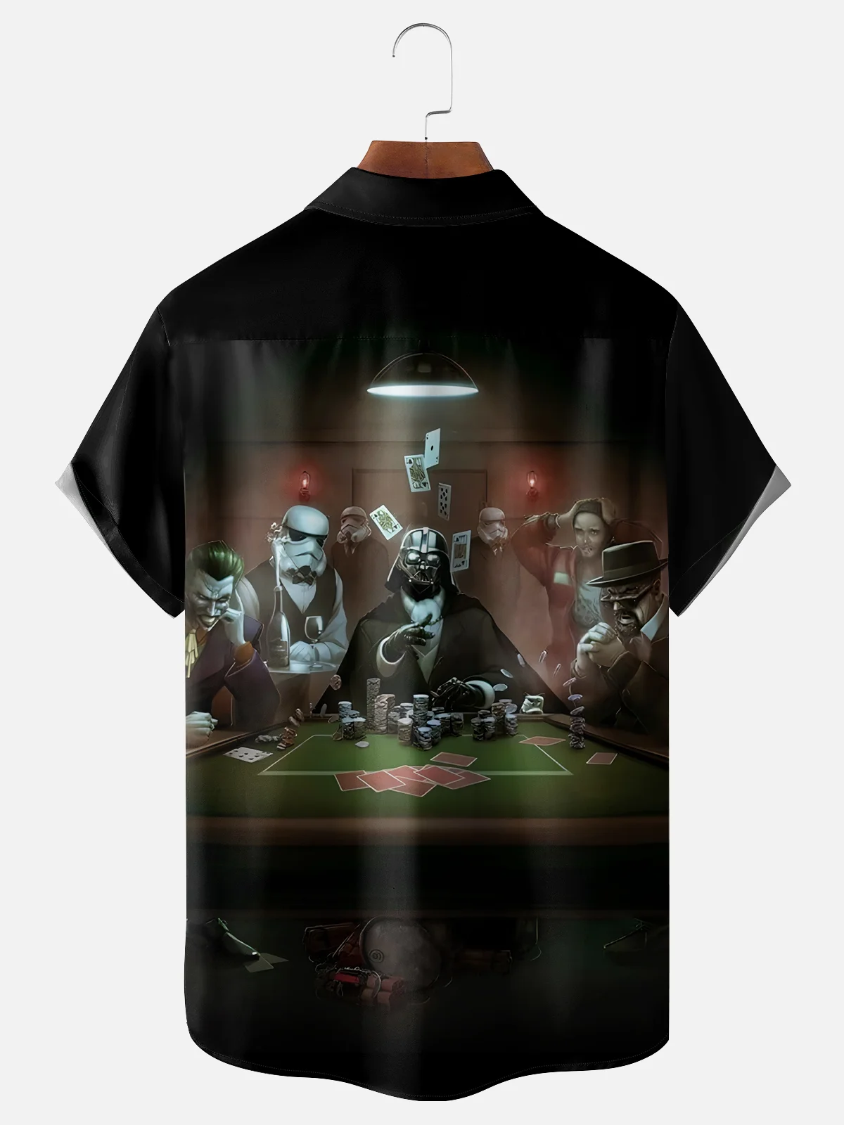 Moisture-wicking Star Wars Casino Poker Chest Pocket Casual Shirt