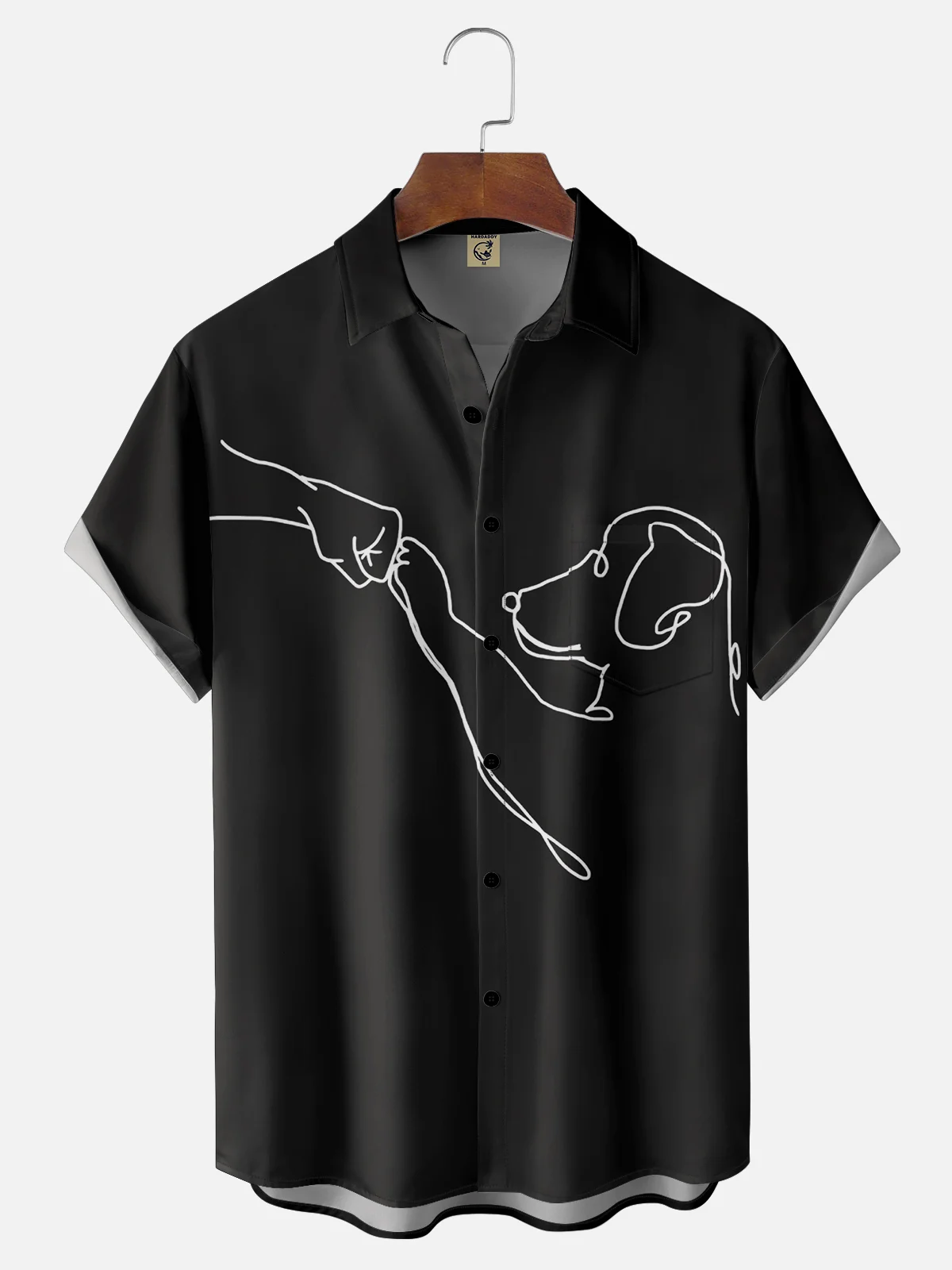 Moisture-wicking Love Dog Chest Pocket Casual Shirt